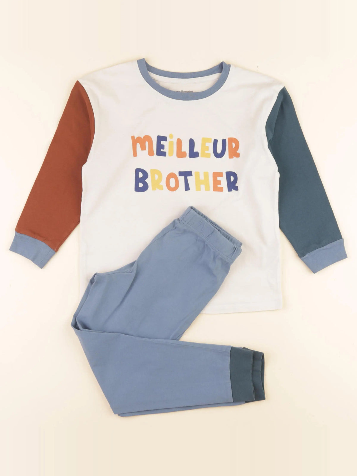 Vertbaudet - pyjama coton bleu - 6 ans