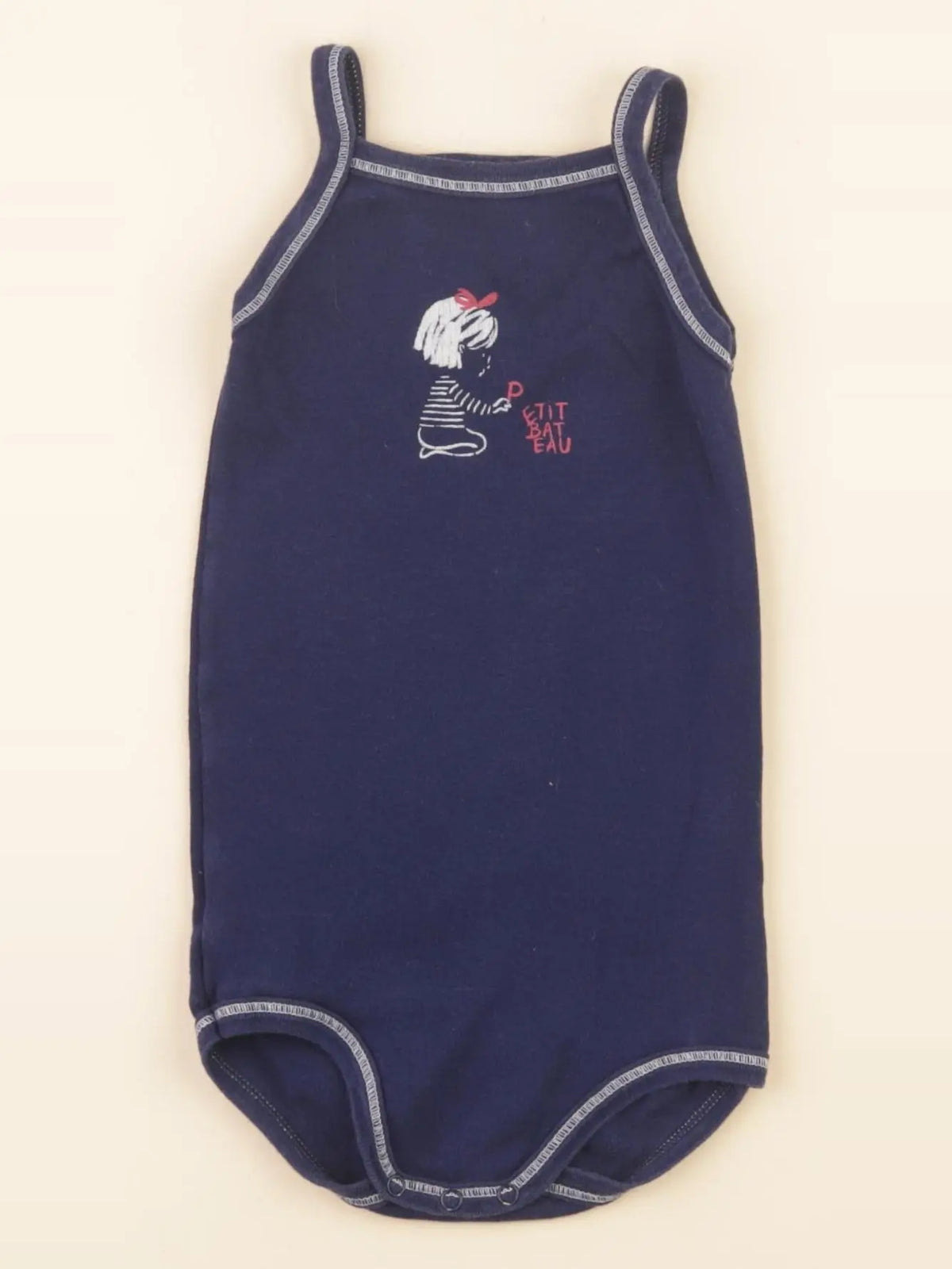 Petit Bateau - body bleu - 18 mois
