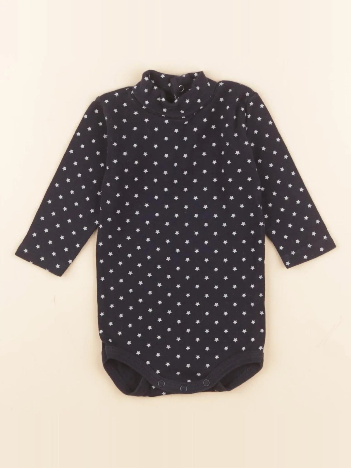 Petit Bateau - body à col bleu - 3 mois