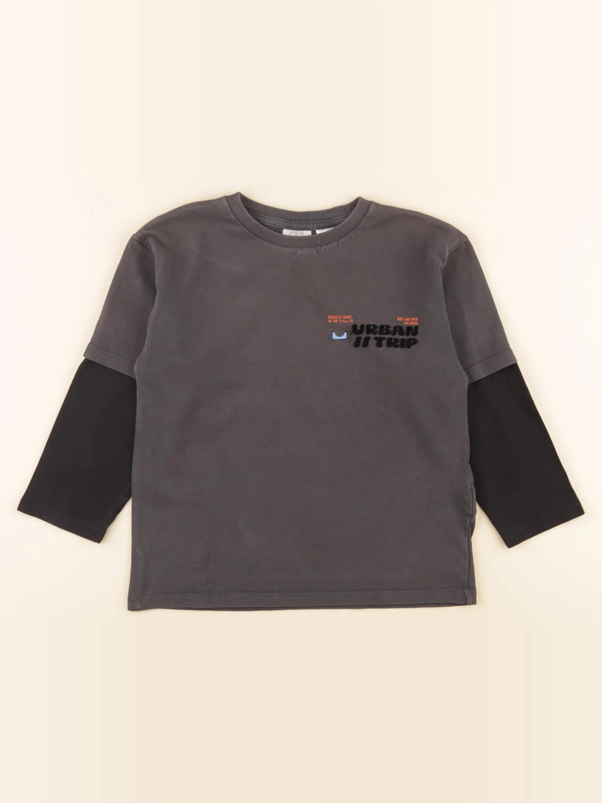 Zara - tee-shirt gris - 5/6 ans