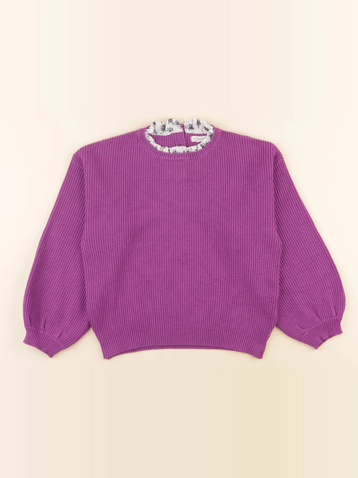 Vertbaudet - pull violet - 8 ans