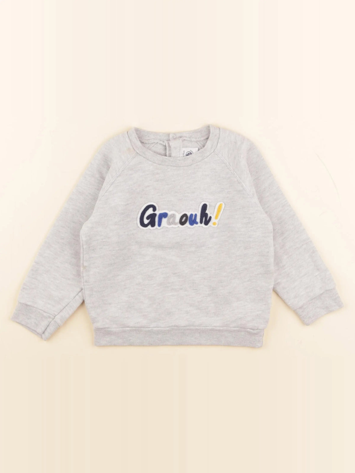 Petit Bateau - sweat gris - 36 mois