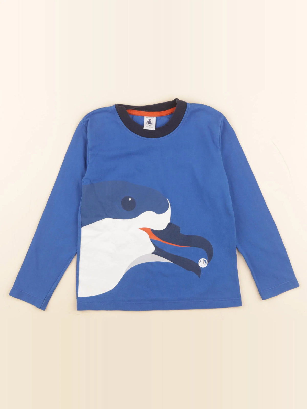 Petit Bateau - tee-shirt bleu - 6 ans