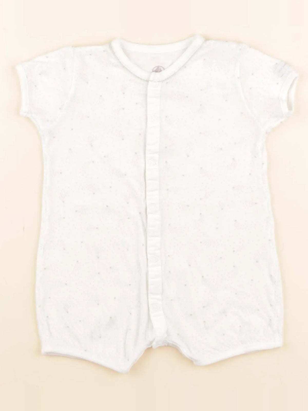 Petit Bateau - pyjama coton blanc - 12 mois