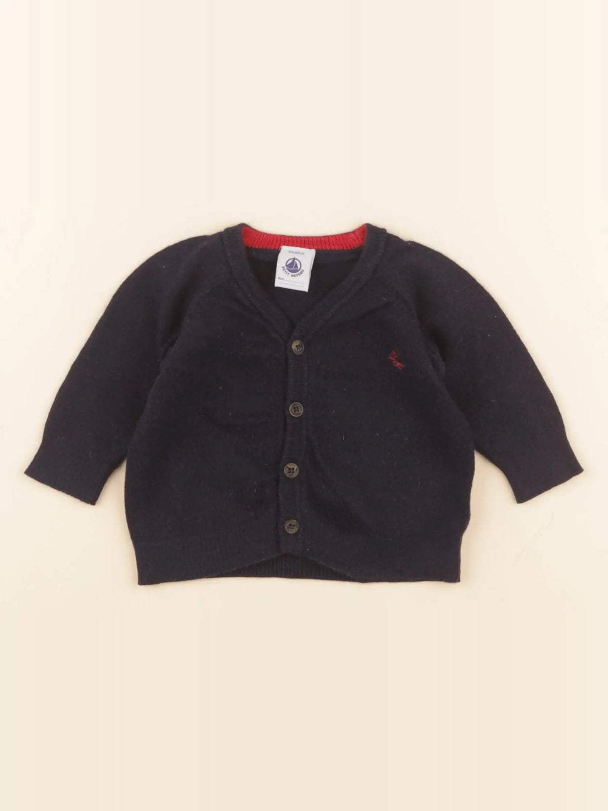 Petit Bateau - gilet bleu - 3 mois