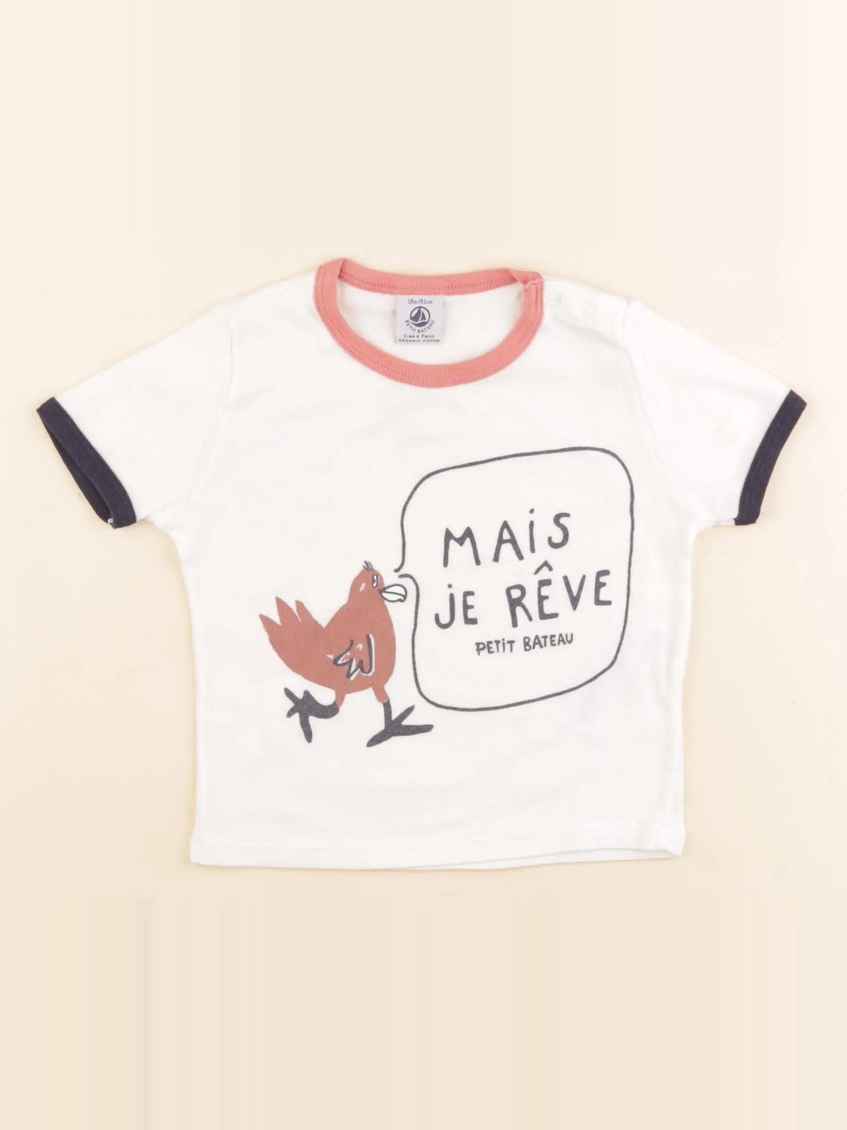 Petit Bateau - tee-shirt blanc - 18 mois