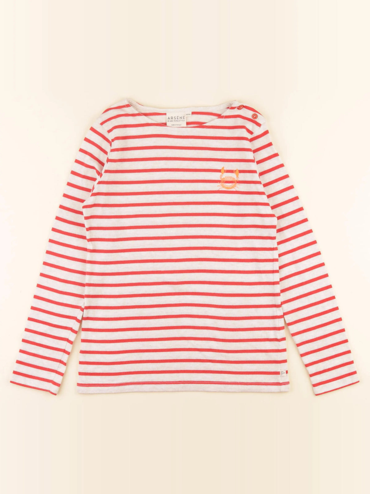 Arsène et les pipelettes - tee-shirt blanc, rouge - 10 ans