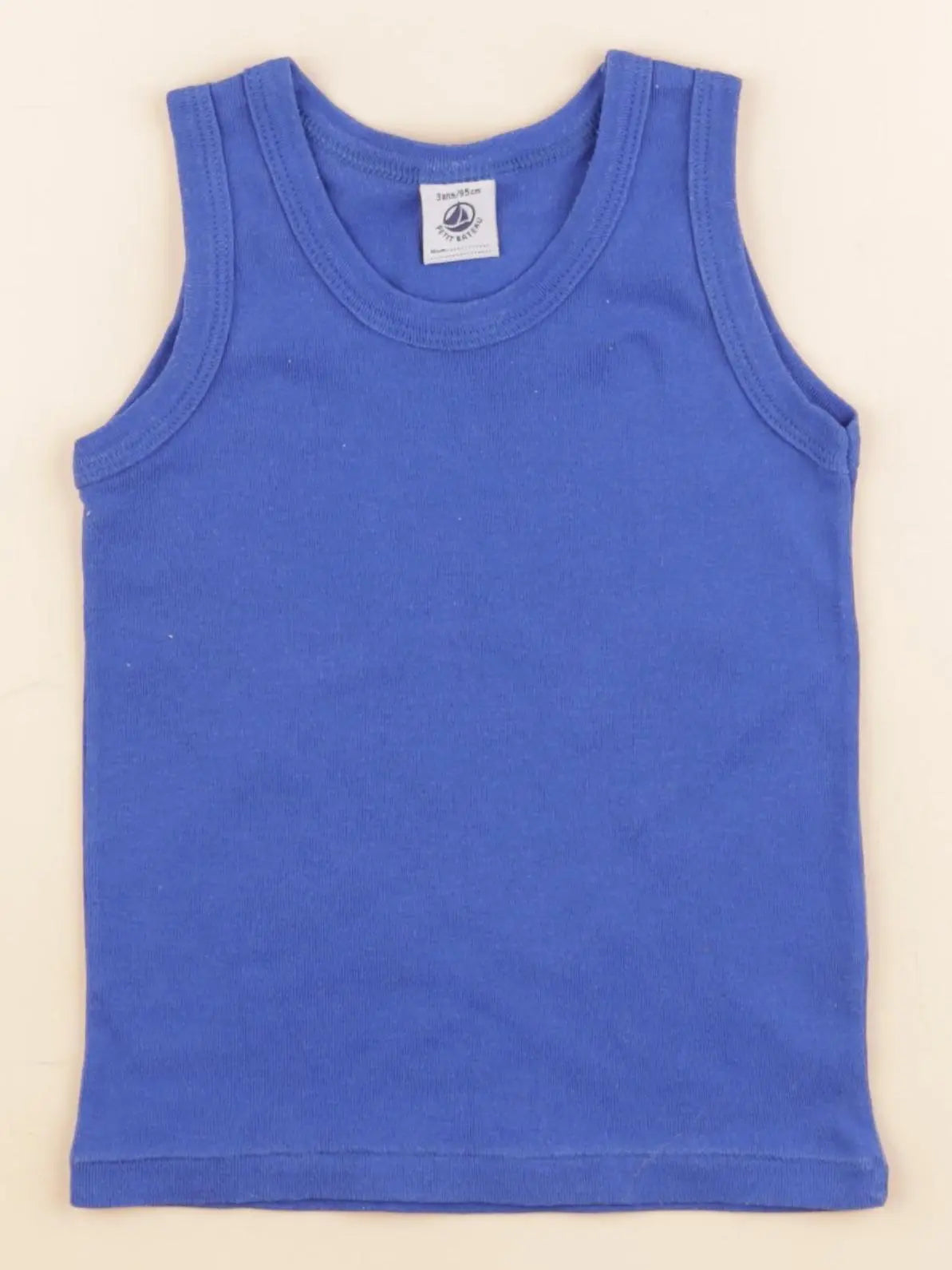 Petit Bateau - maillot de corps bleu - 3 ans