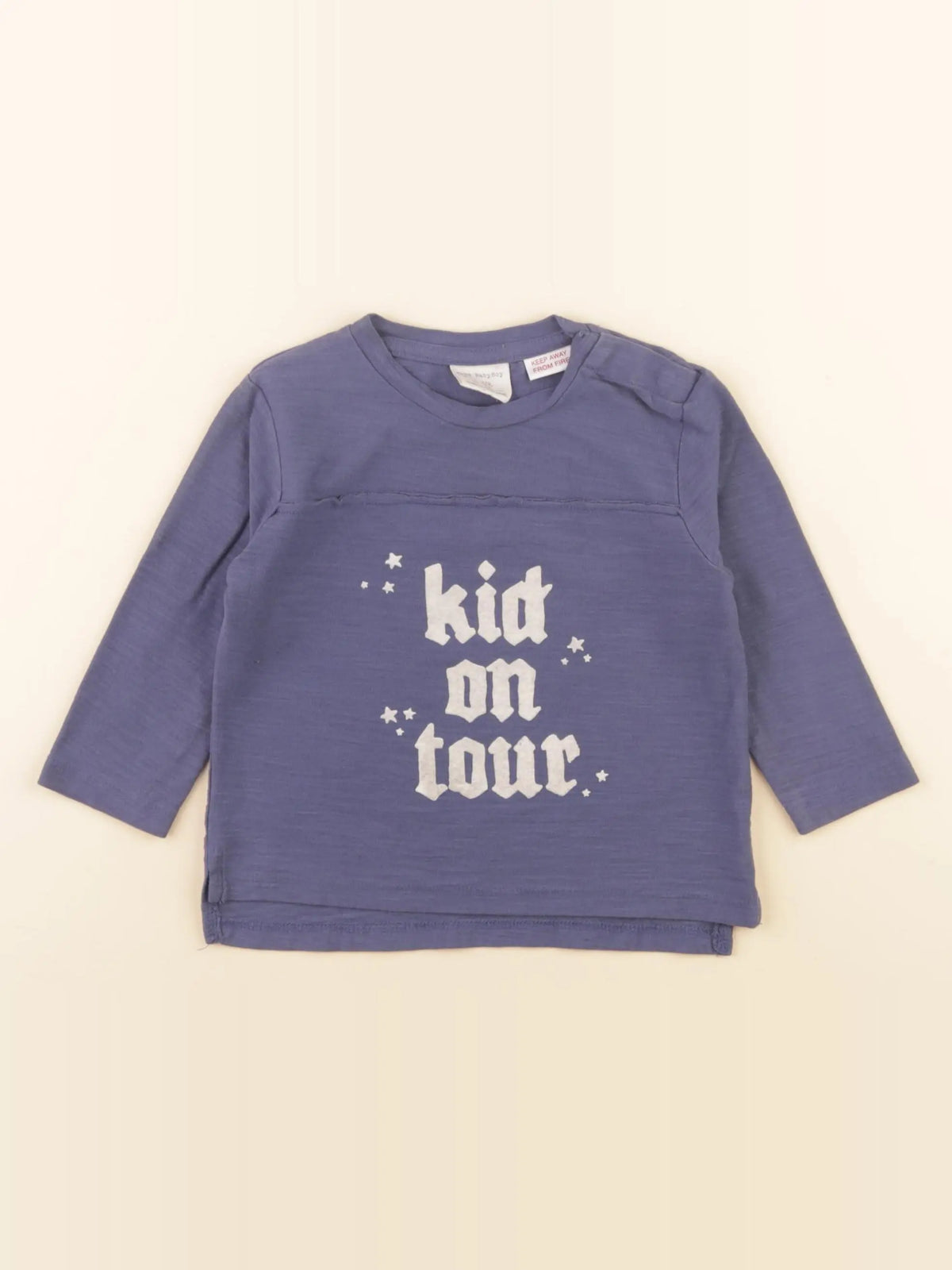 Zara - tee-shirt bleu - 6/9 mois