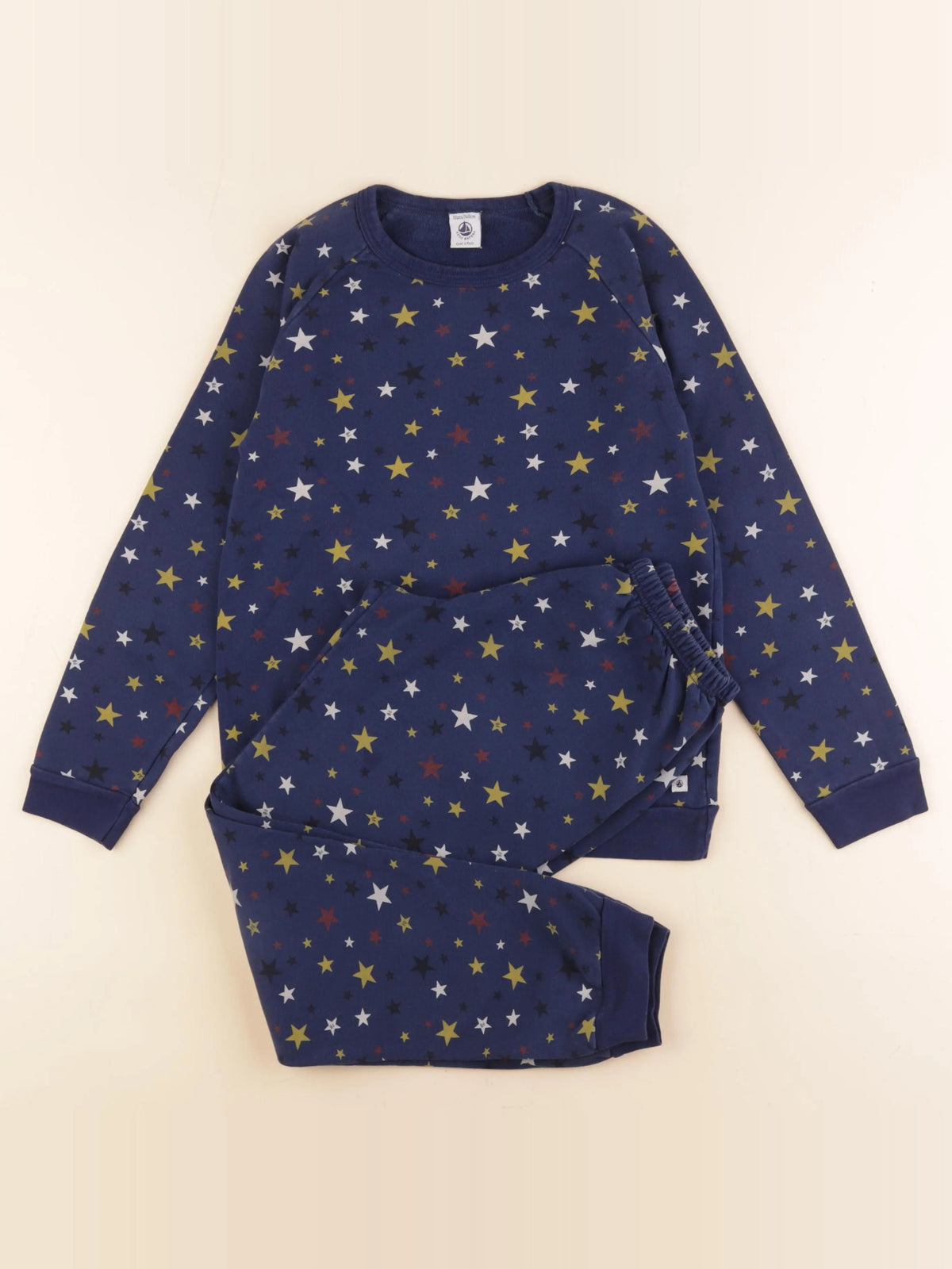 Petit Bateau - pyjama coton bleu - 10 ans