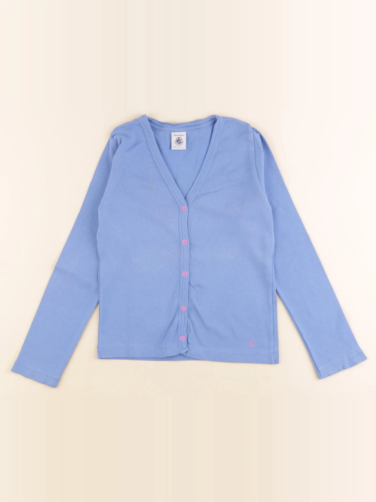 Petit Bateau - tee-shirt bleu - 8 ans
