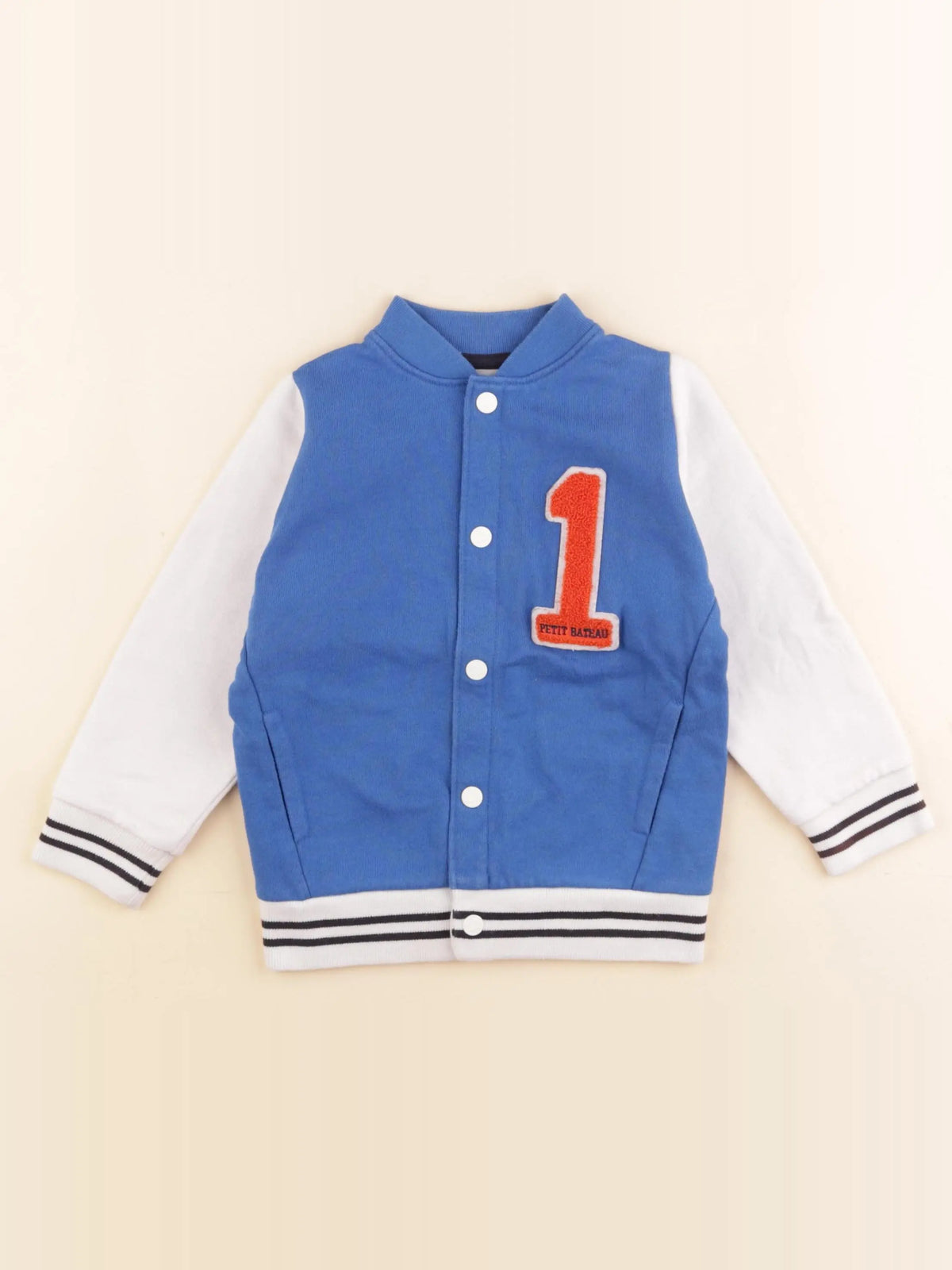 Petit Bateau - veste beige, bleu - 3 ans