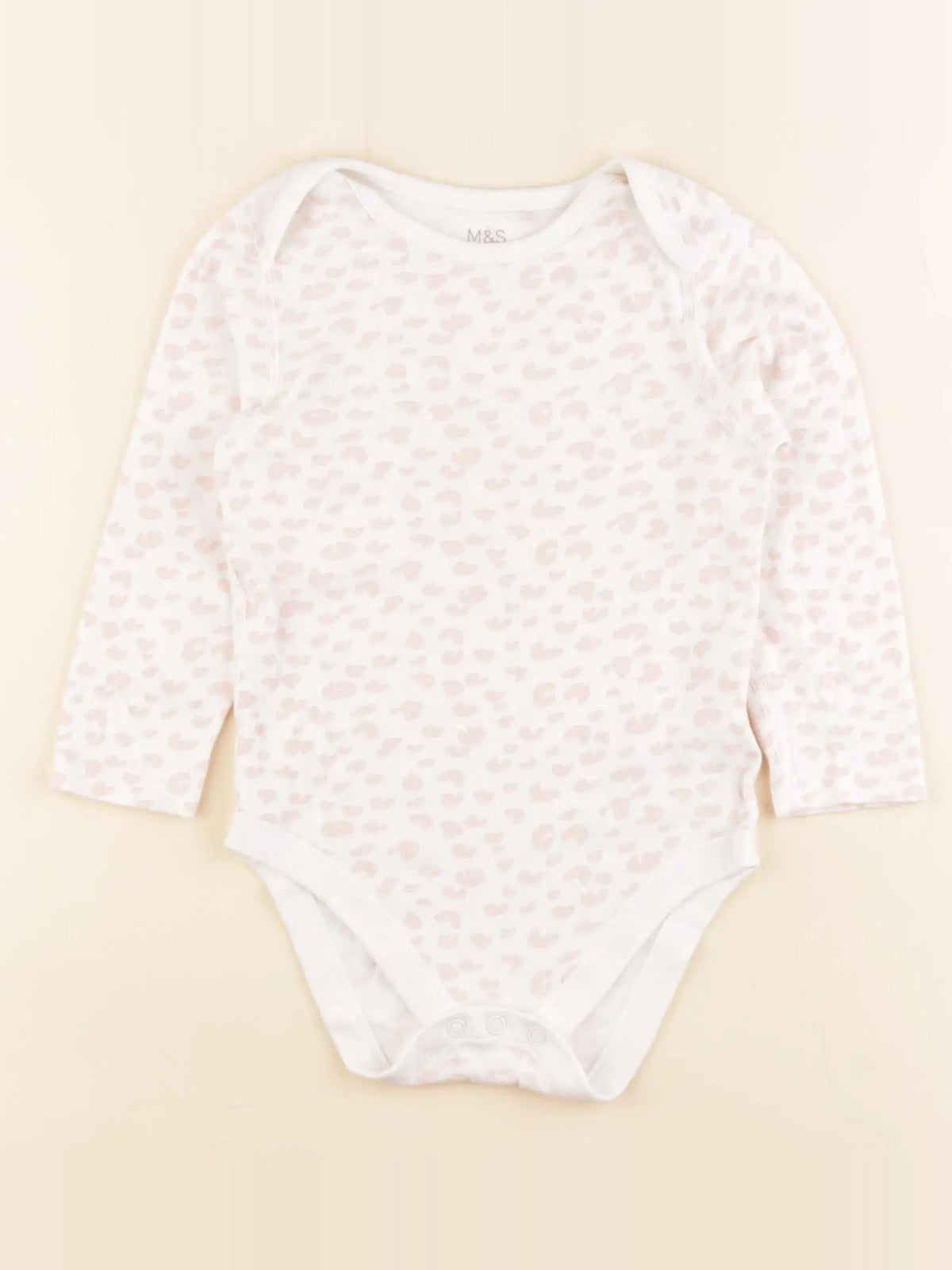 Marks & Spencer  - body blanc, rose - 2/3 ans