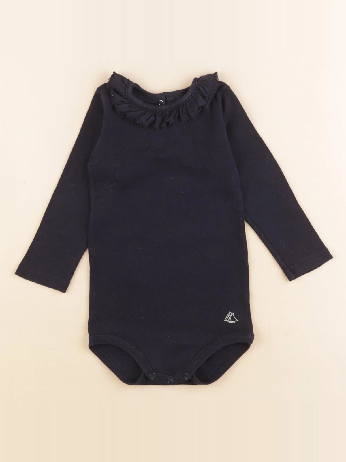 Petit Bateau - body à col bleu - 12 mois