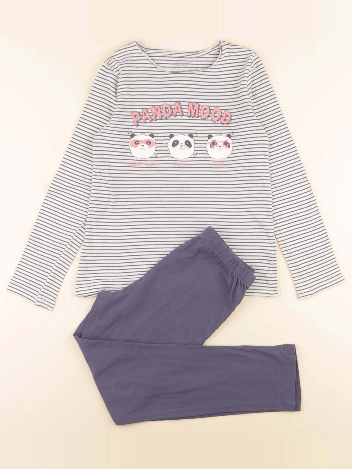Vertbaudet - pyjama coton bleu - 10 ans