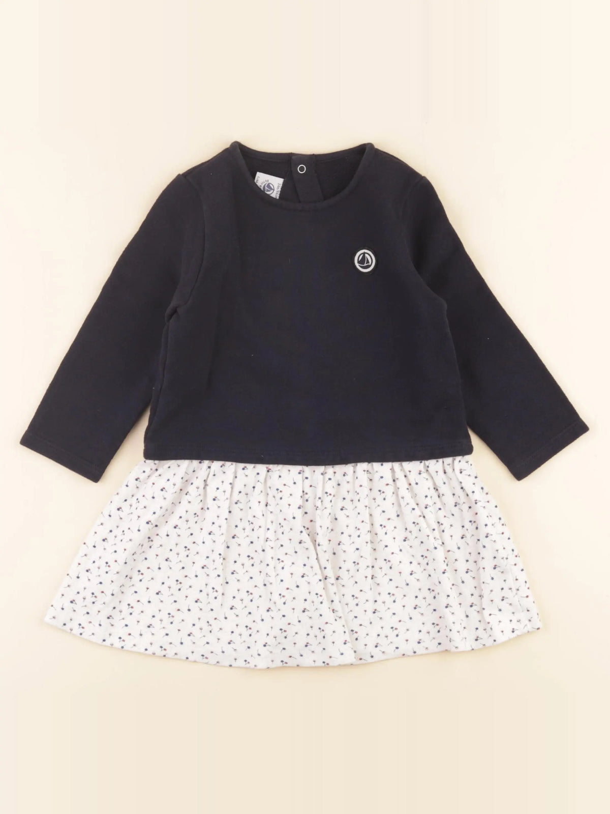 Petit Bateau - robe bleu - 24 mois