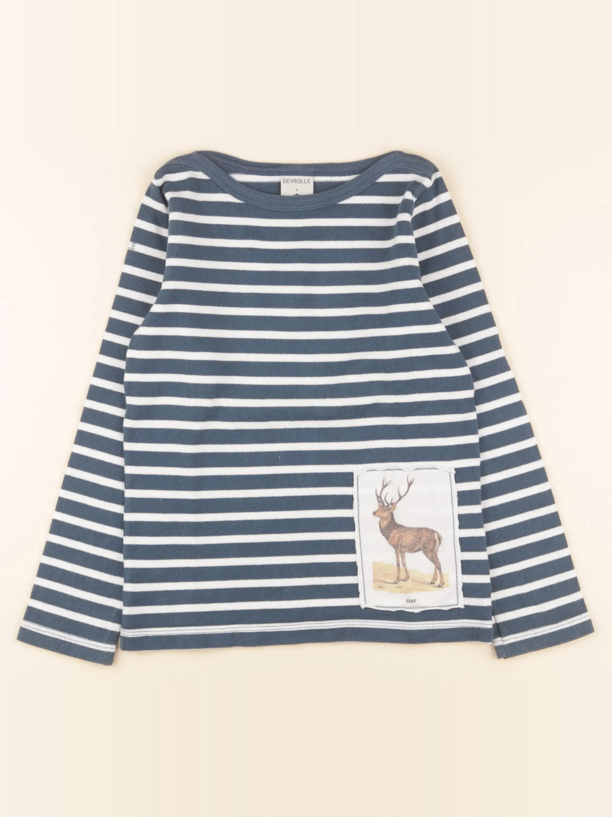 Petit Bateau - tee-shirt bleu - 8/9 ans