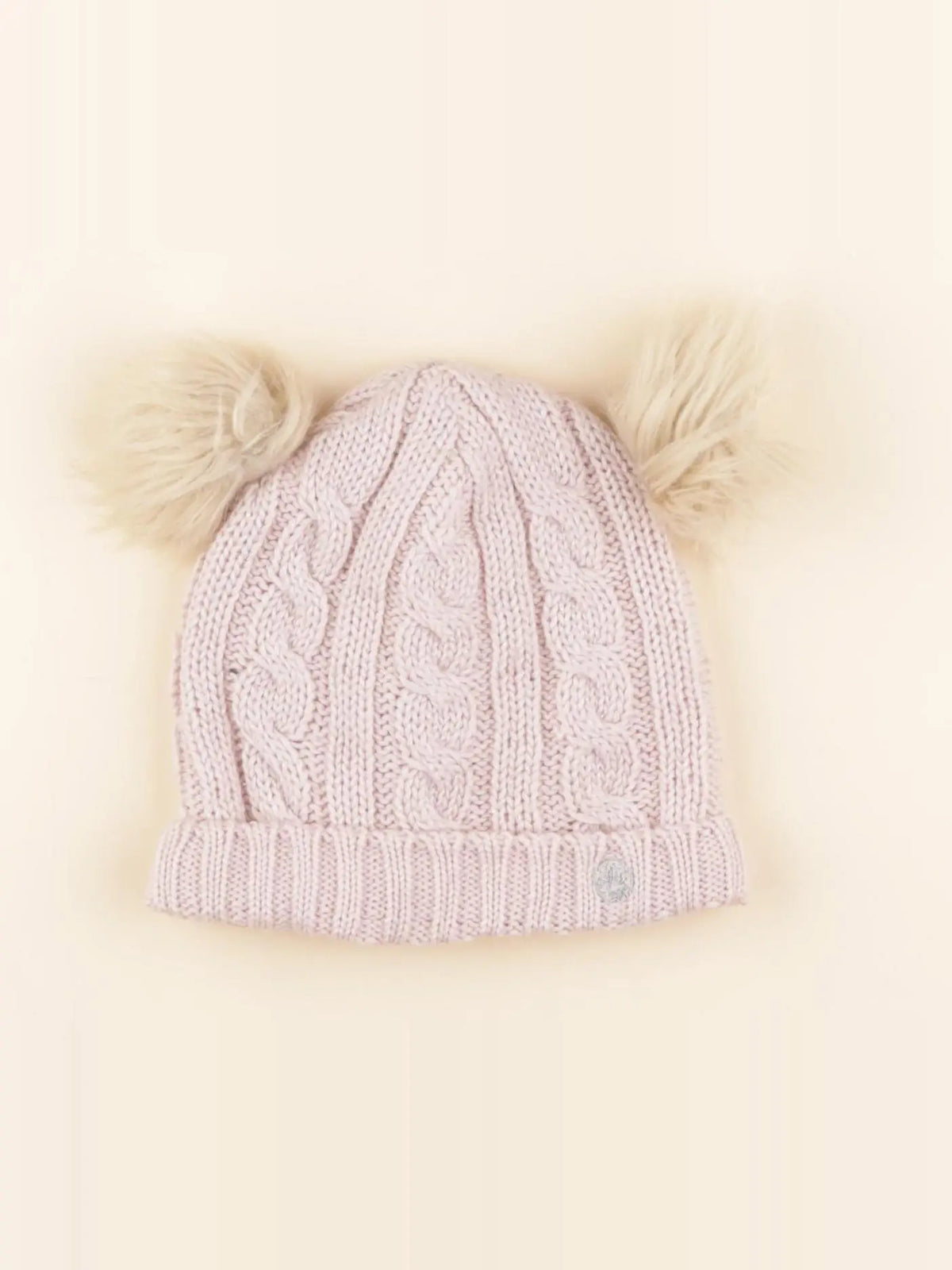Petit Bateau - bonnet rose, argent - 10/12 ans