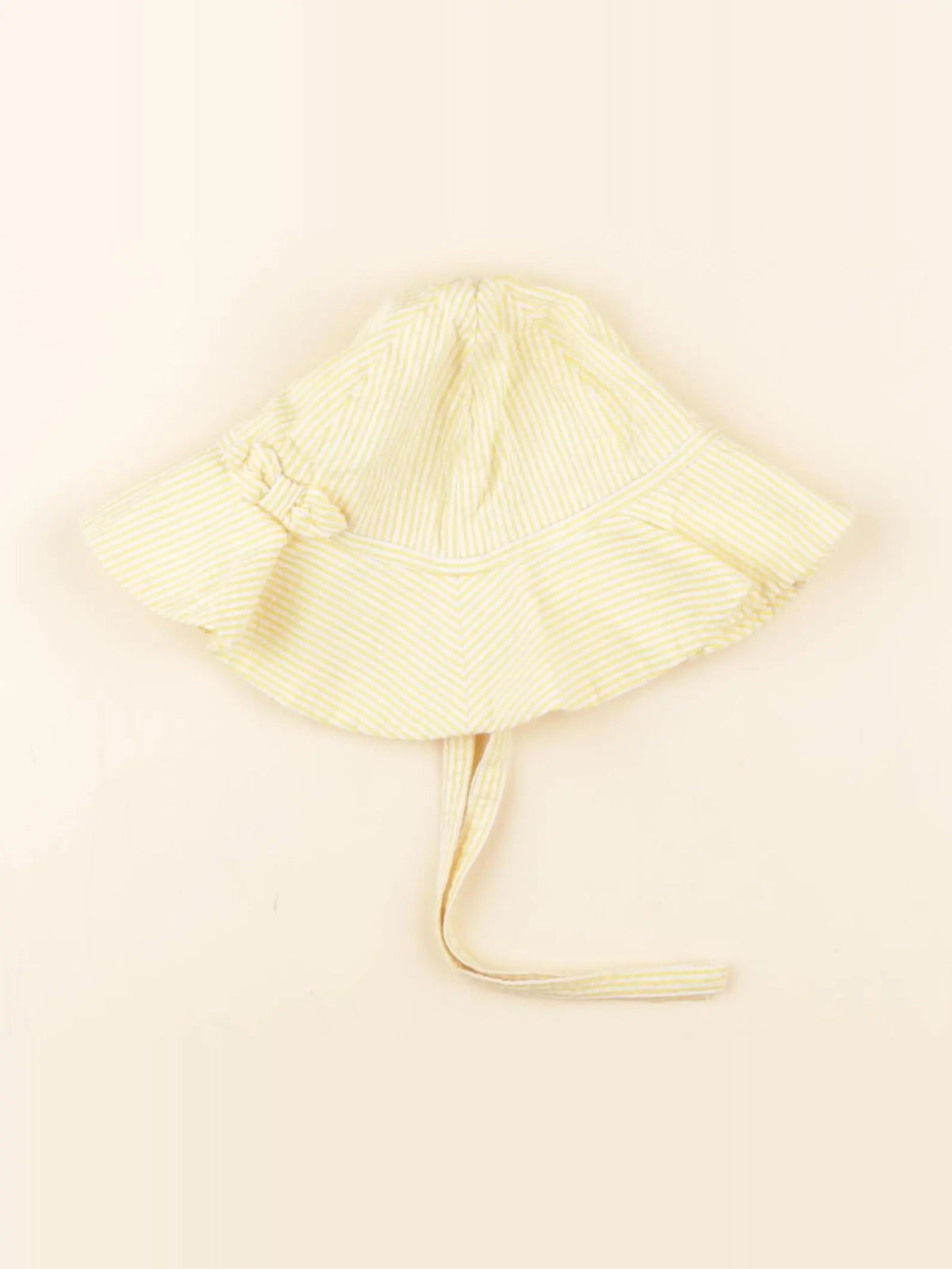 Petit Bateau - chapeau jaune, blanc - 2/4 ans