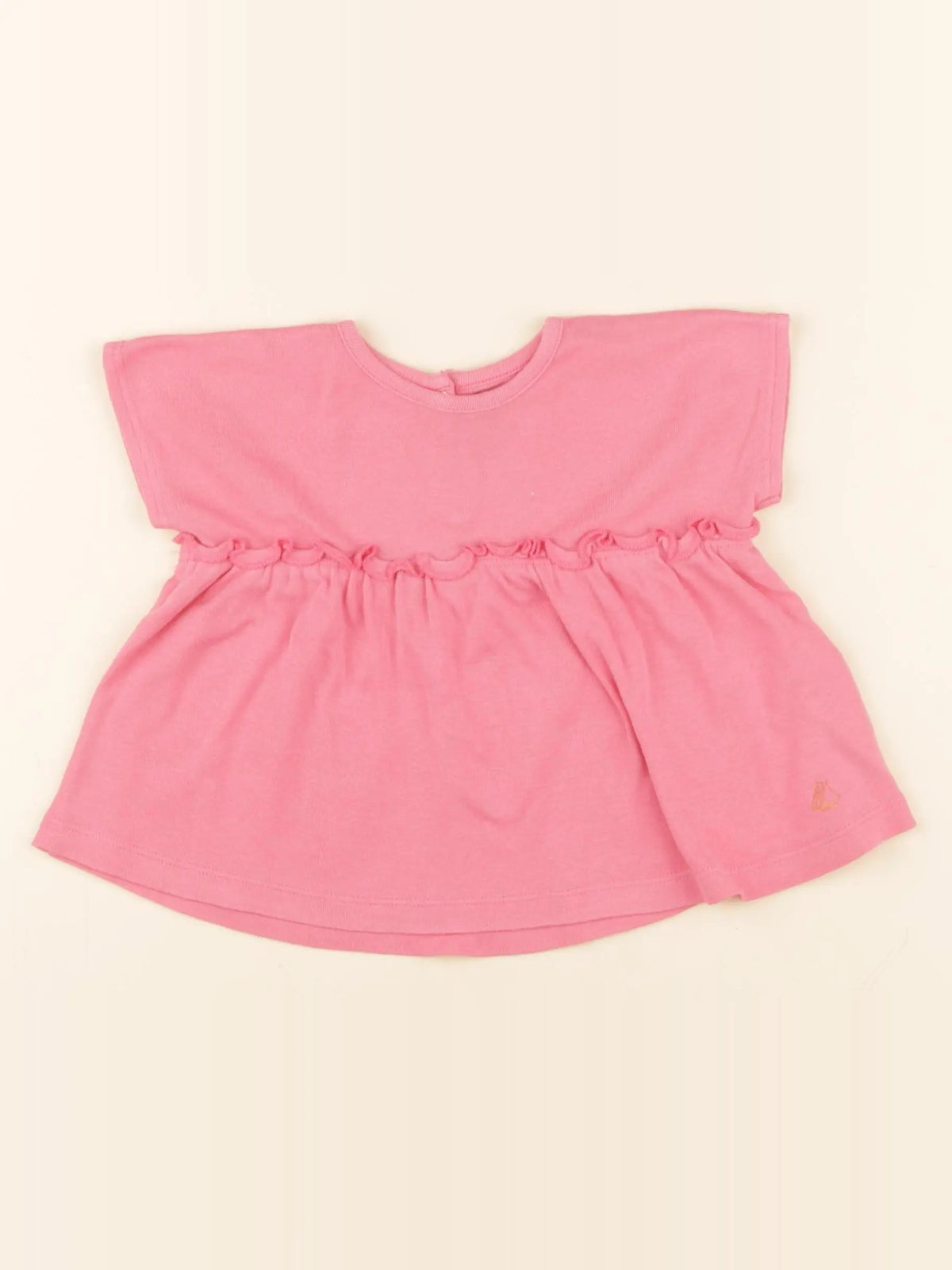 Petit Bateau - tee-shirt rose - 12 mois