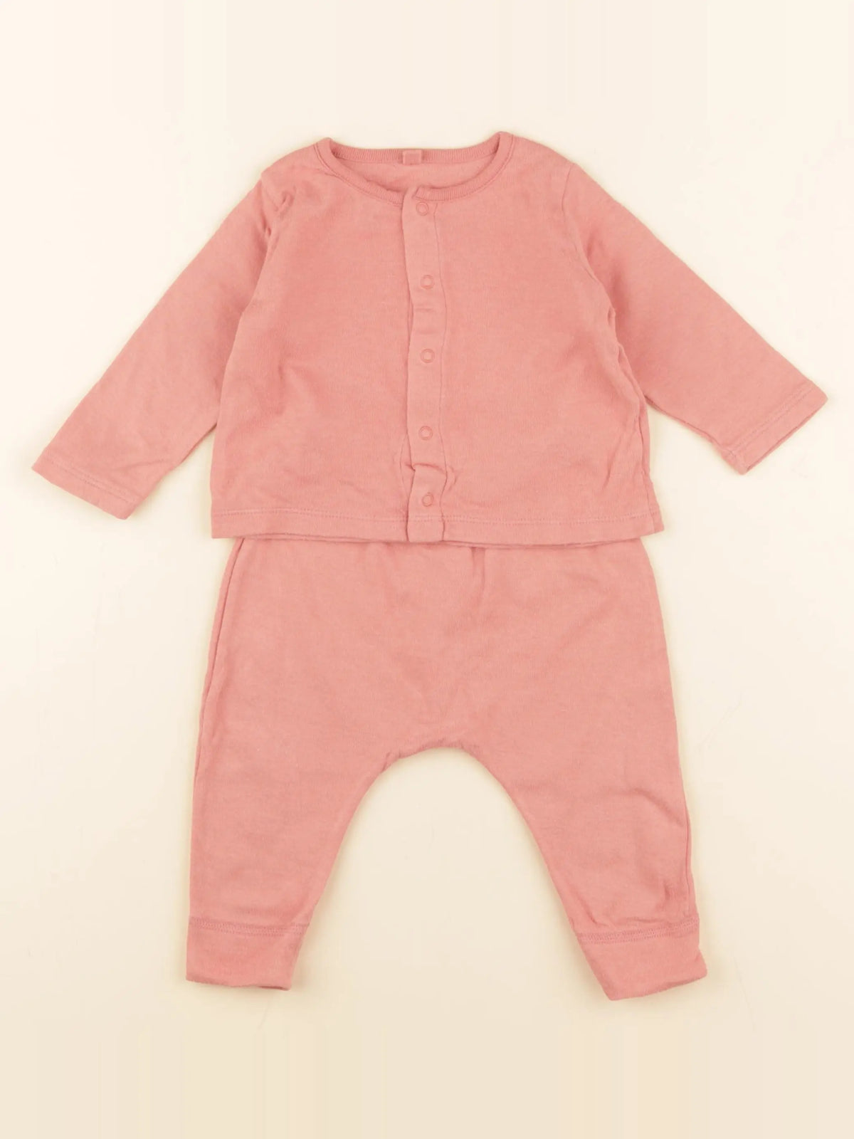 Petit Bateau - ensemble rose - 6 mois