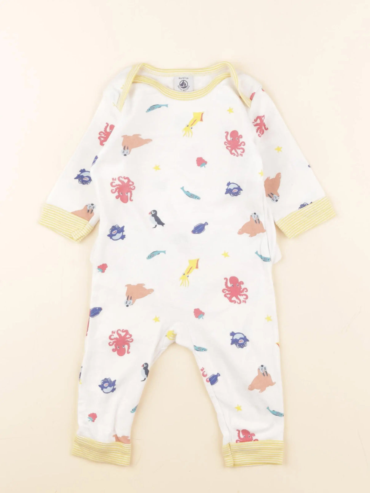 Petit Bateau - pyjama coton multicolore - 6 mois