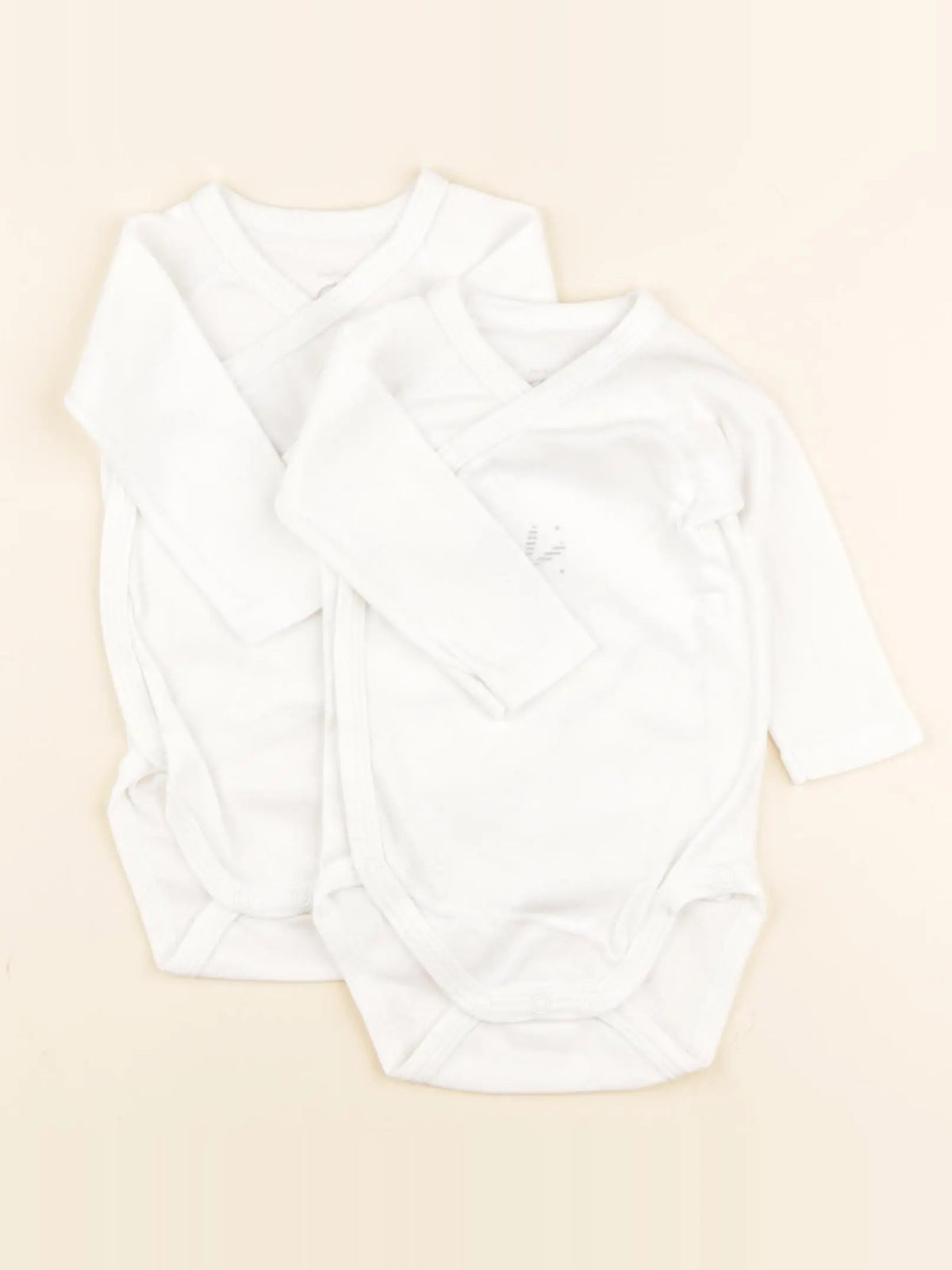 Petit Bateau - lot de 2 bodies en coton blanc - 3 mois