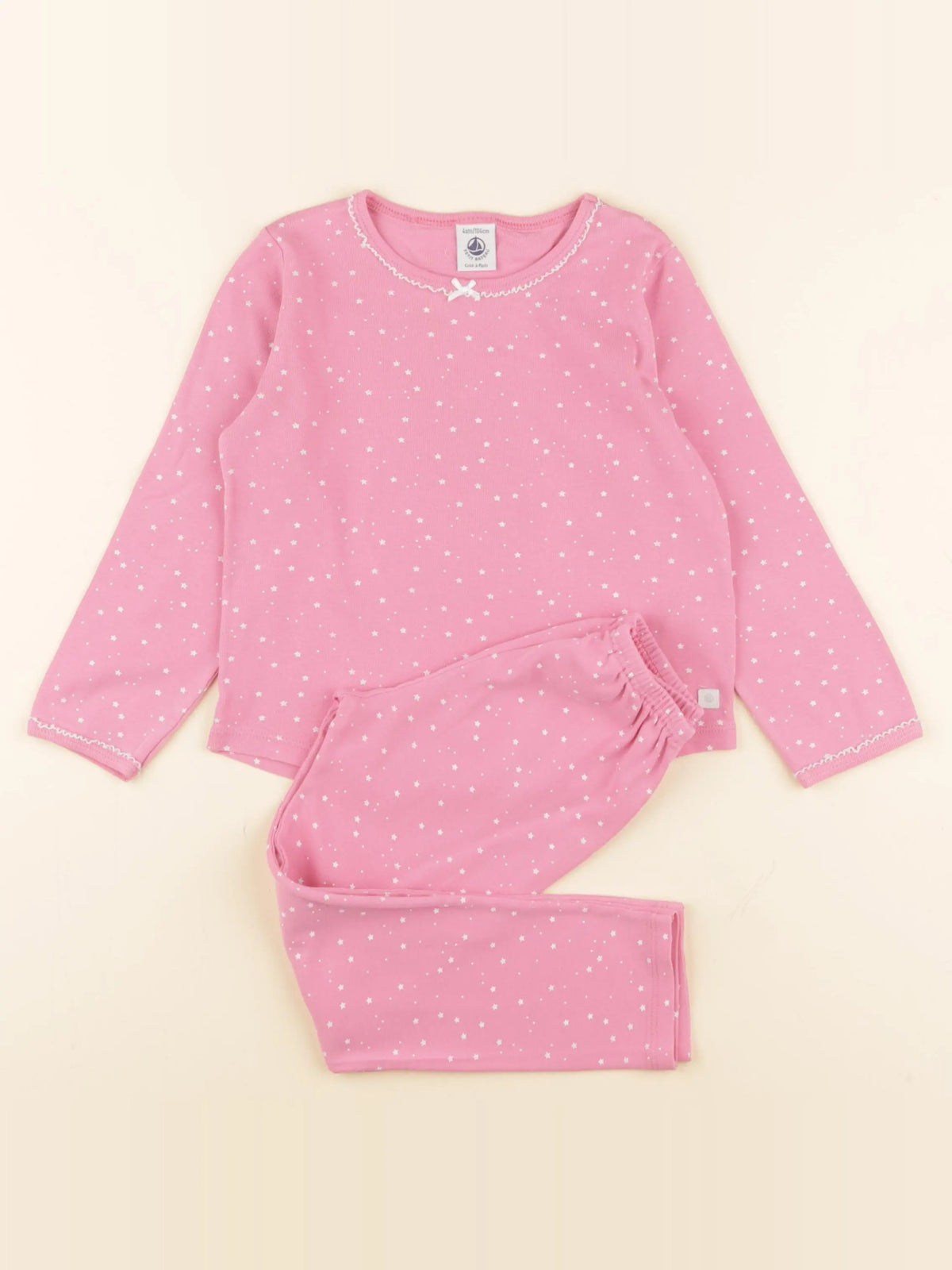 Petit Bateau - pyjama coton rose - 4 ans