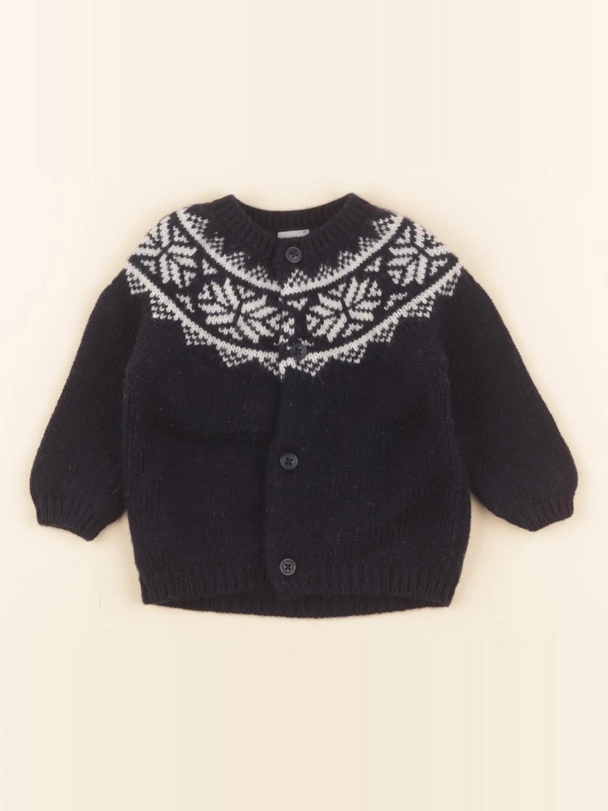 Petit Bateau - gilet bleu - 6 mois