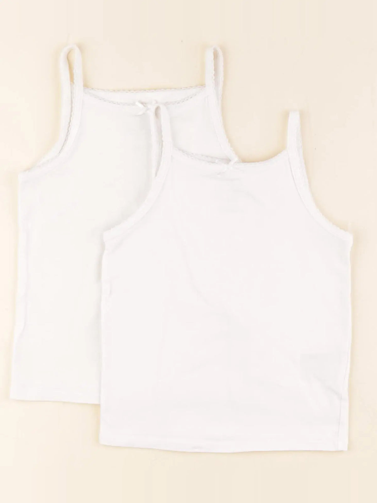H&M - lot de 2 maillots de corps blanc - 18/24 mois