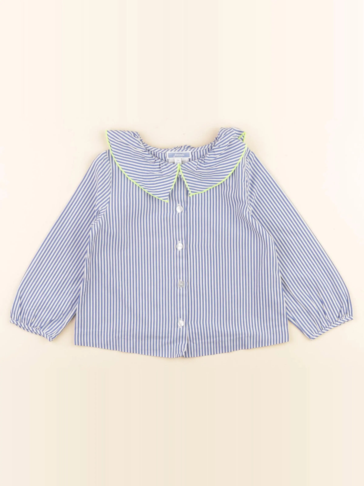 Jacadi - blouse blanc, bleu - 3 ans