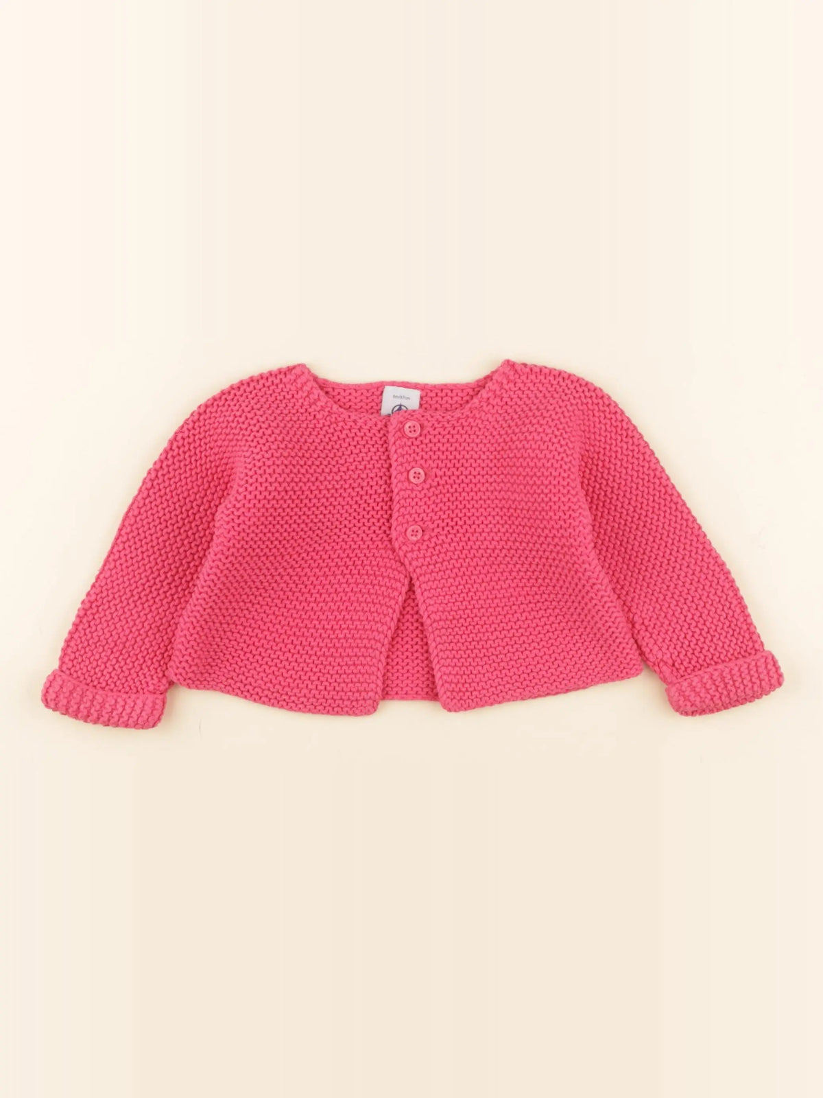 Petit Bateau - gilet rose - 6 mois