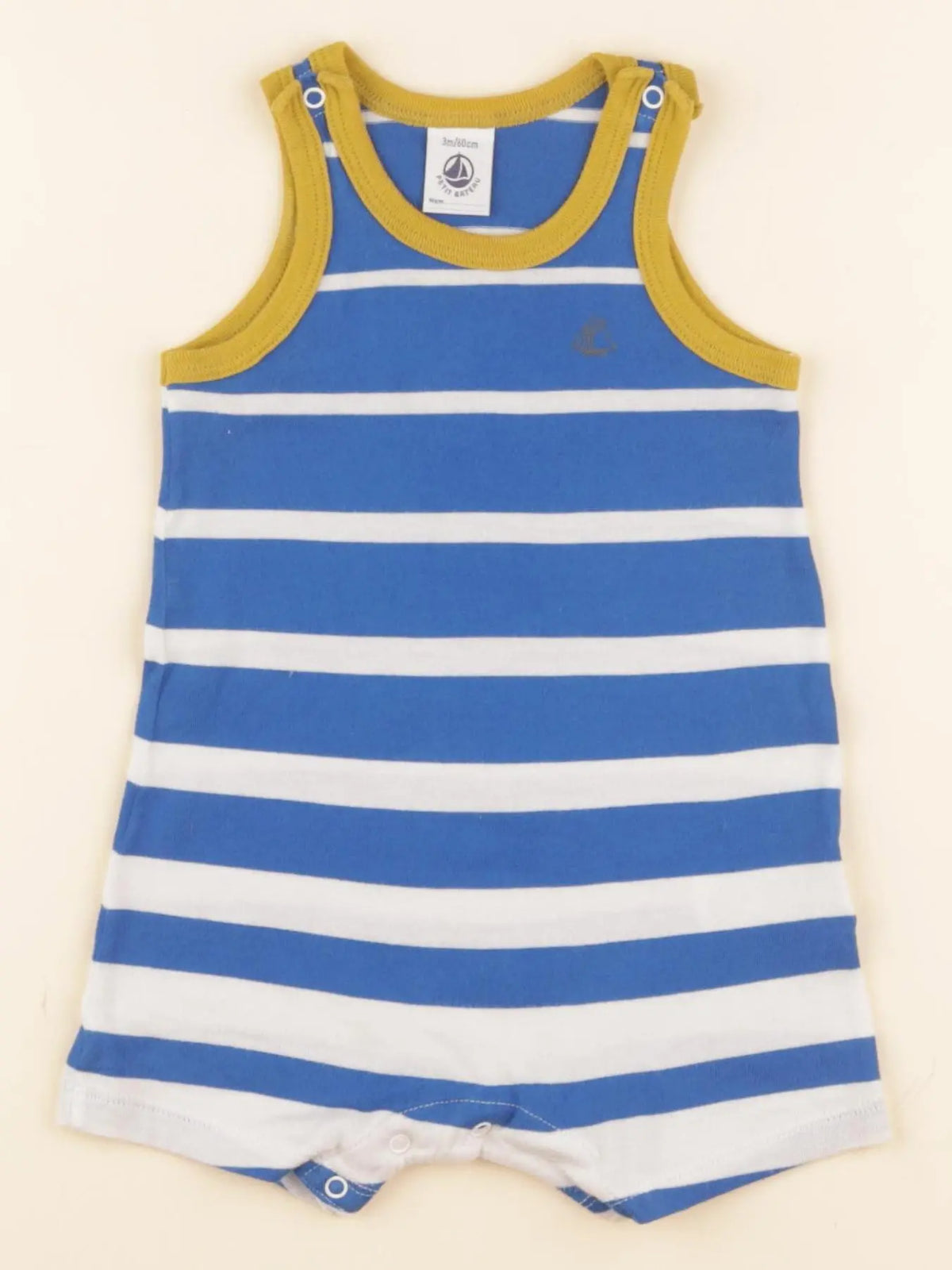 Petit Bateau - combinaison bleu - 3 mois