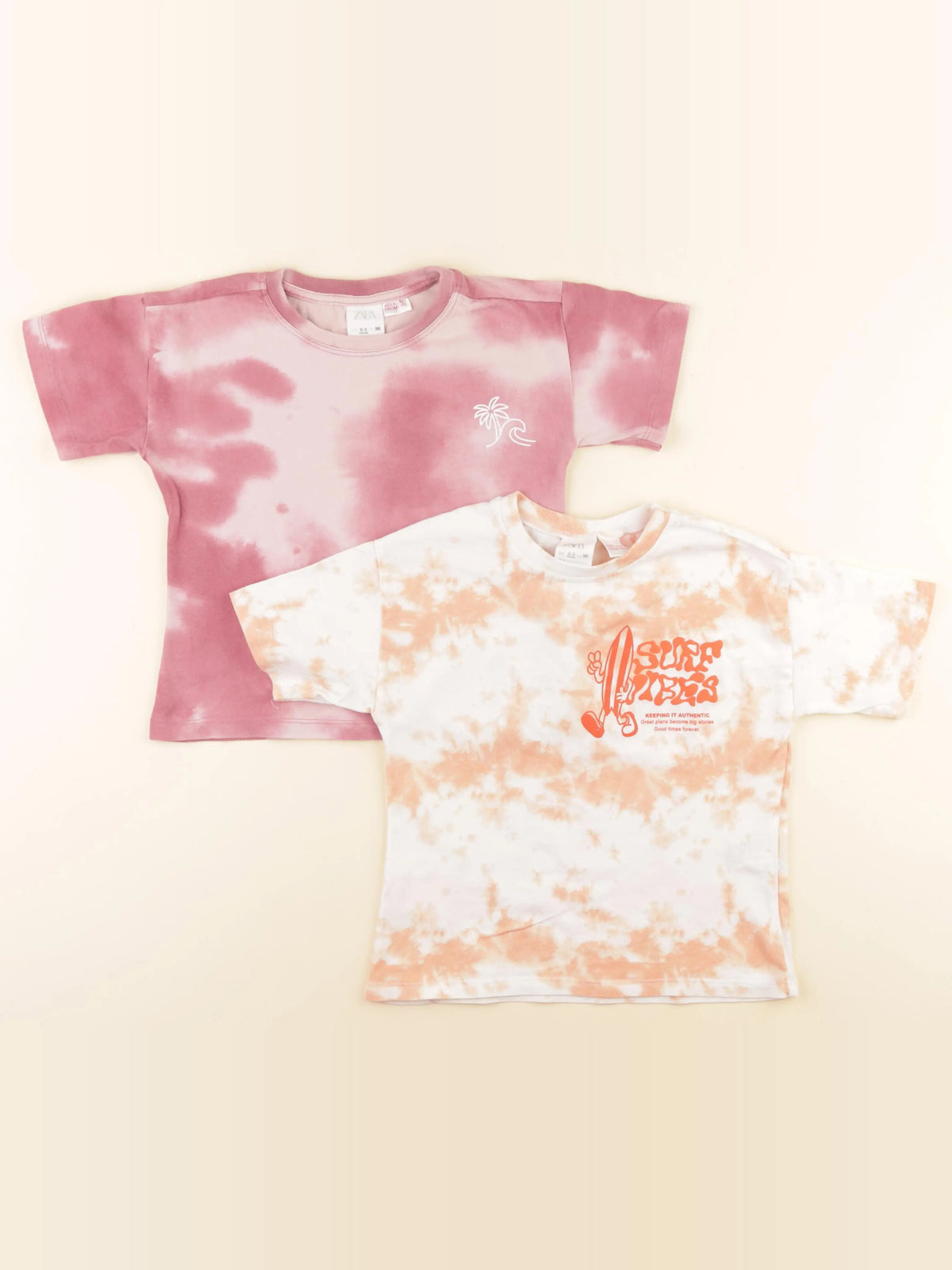 Zara - lot de 2 tee-shirts multicolore - 2/3 ans
