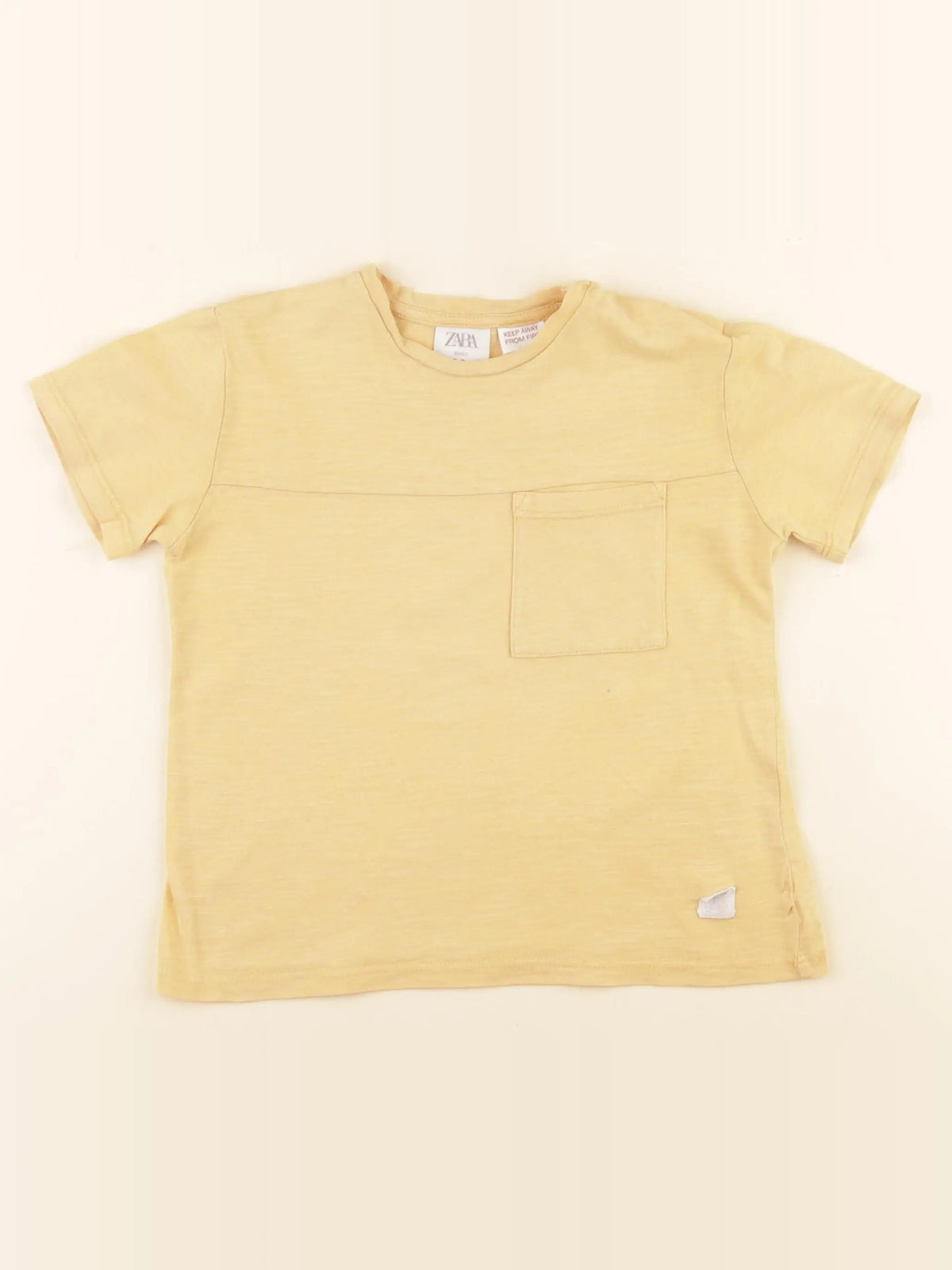 Zara - tee-shirt jaune - 2/3 ans