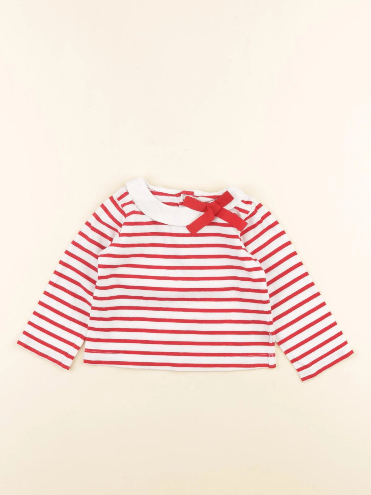 Jacadi - tee-shirt blanc, rouge - 12 mois