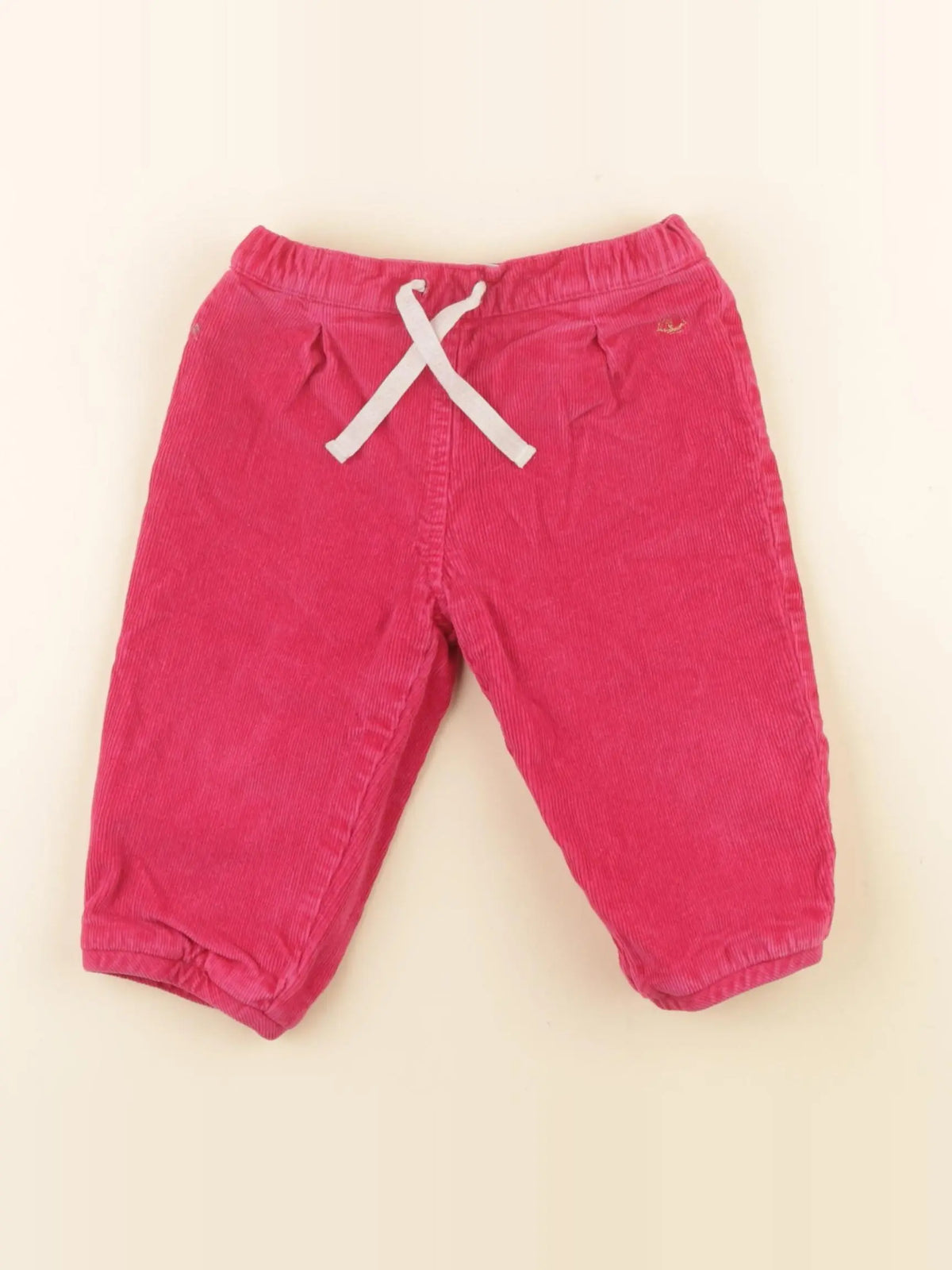 Petit Bateau - pantalon doublé rose - 12 mois