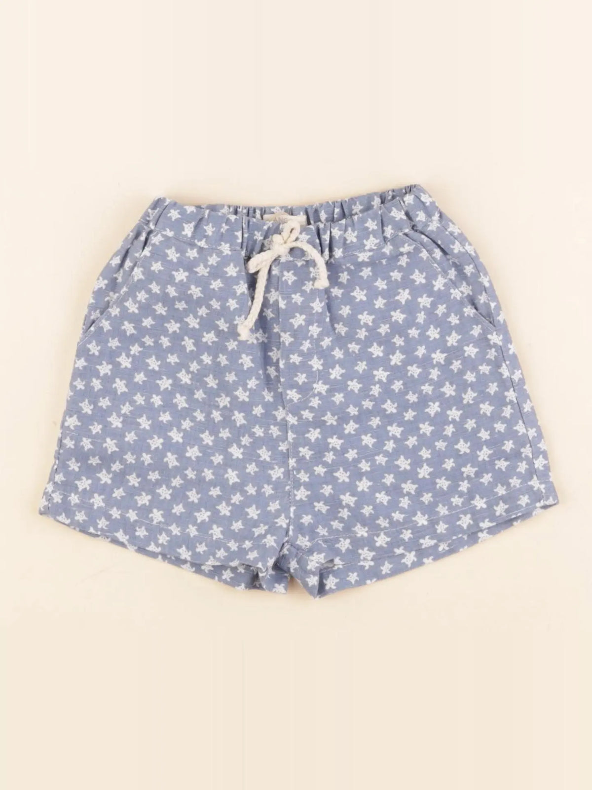 Mango - short bleu, blanc - 9/12 mois