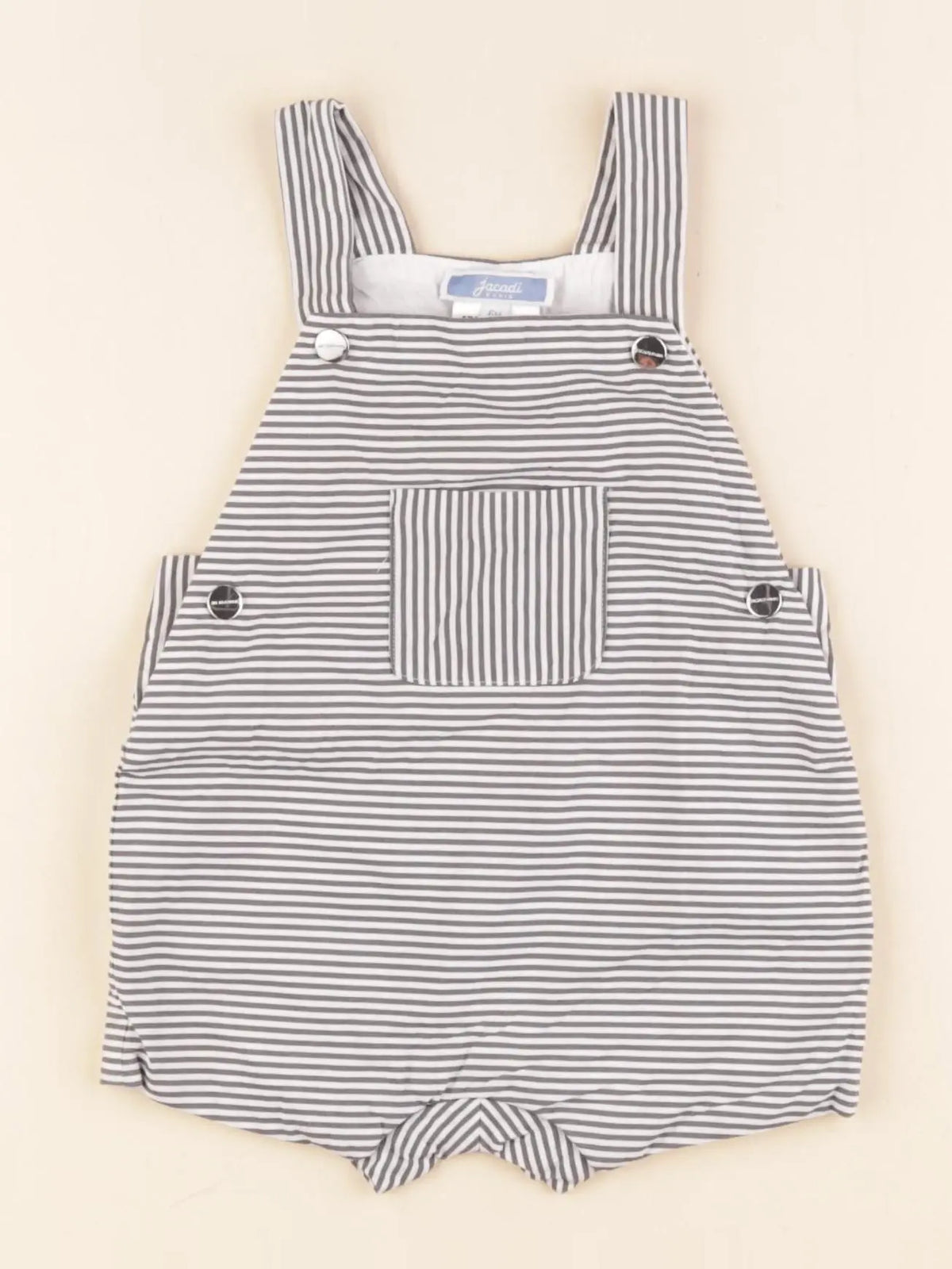 Jacadi - salopette blanc, gris - 6 mois
