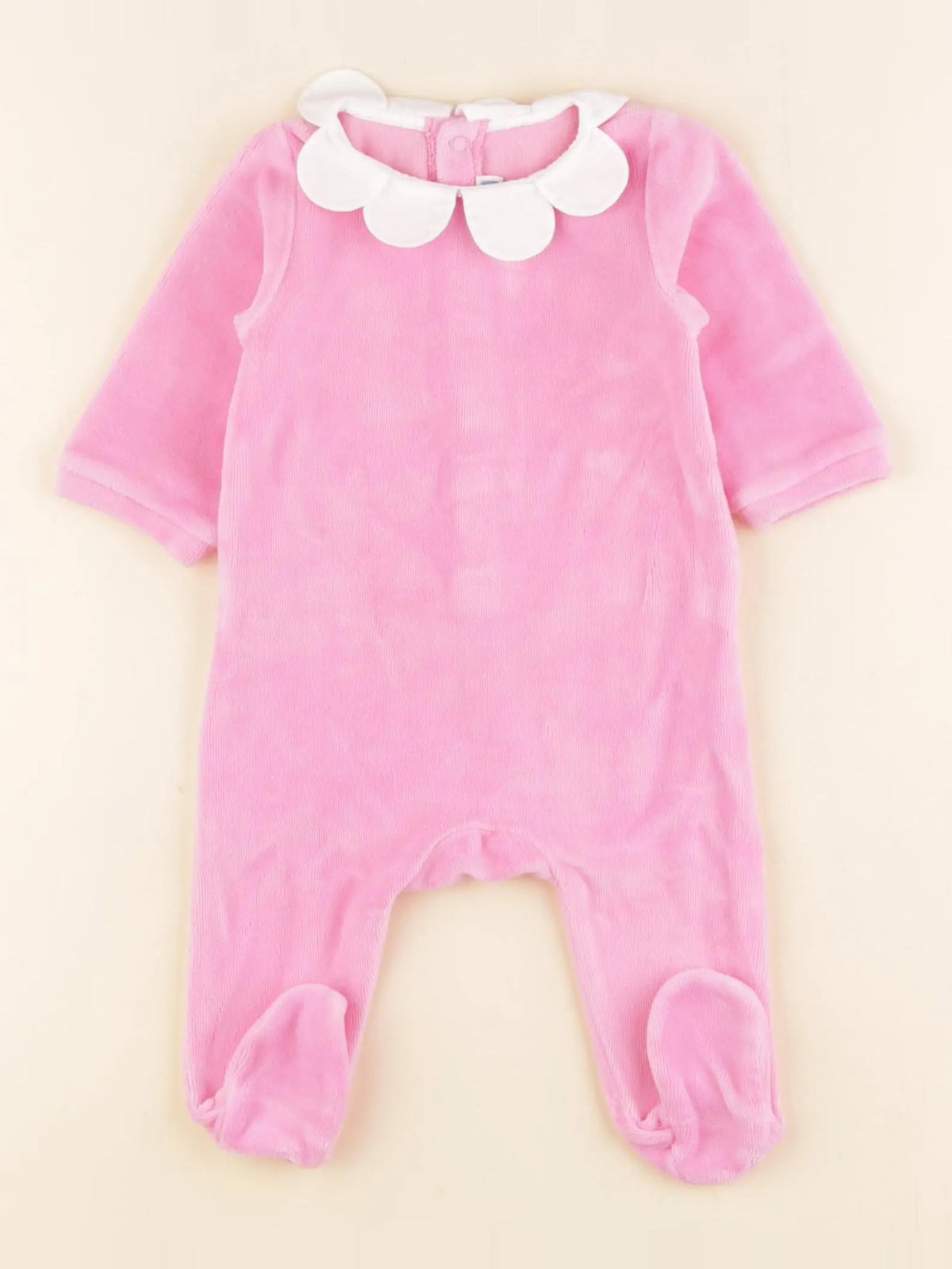 Jacadi - pyjama velours rose - 3 mois