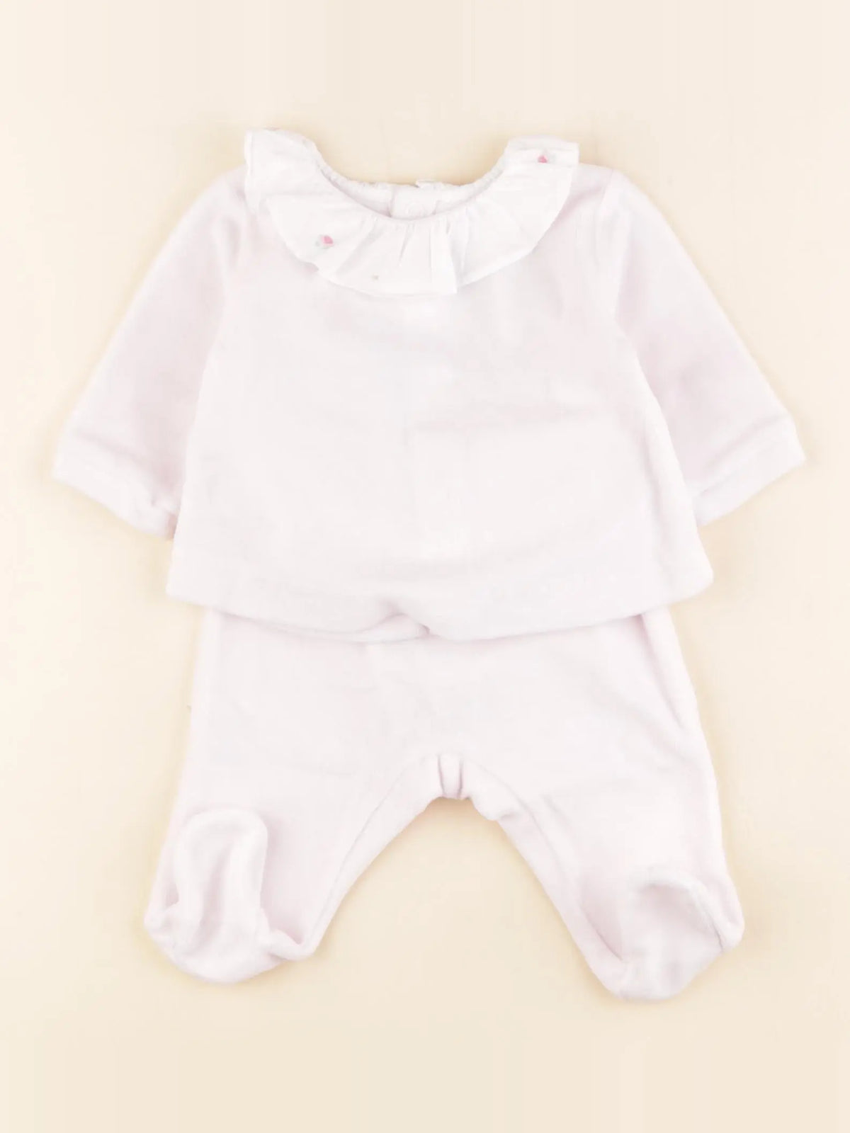 Jacadi - pyjama velours rose - 3 mois