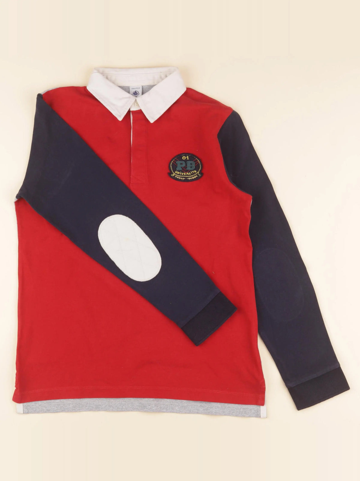 Petit Bateau - polo rouge, bleu - 12 ans