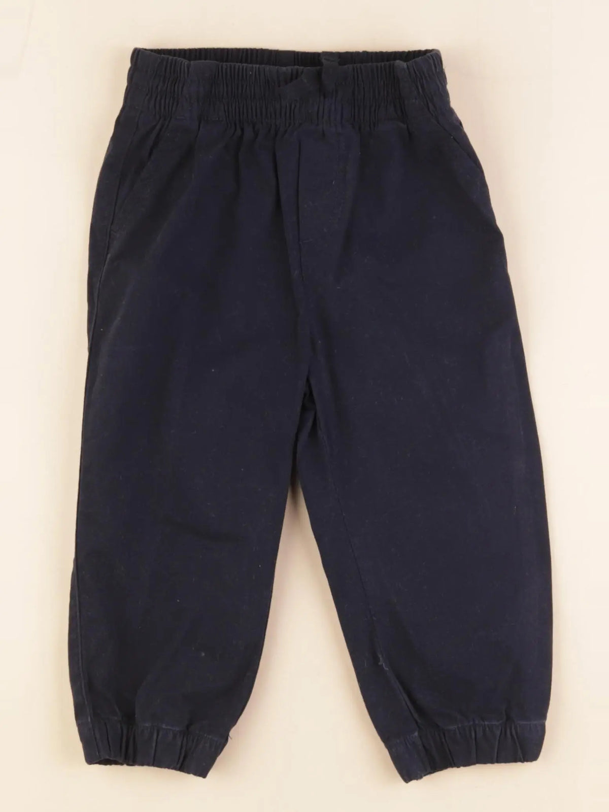 H&M - pantalon bleu - 12/18 mois
