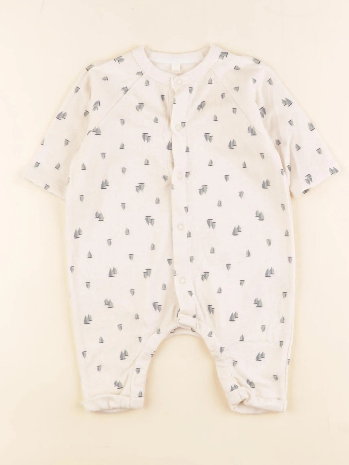 Petit Bateau - pyjama coton beige - 3 mois