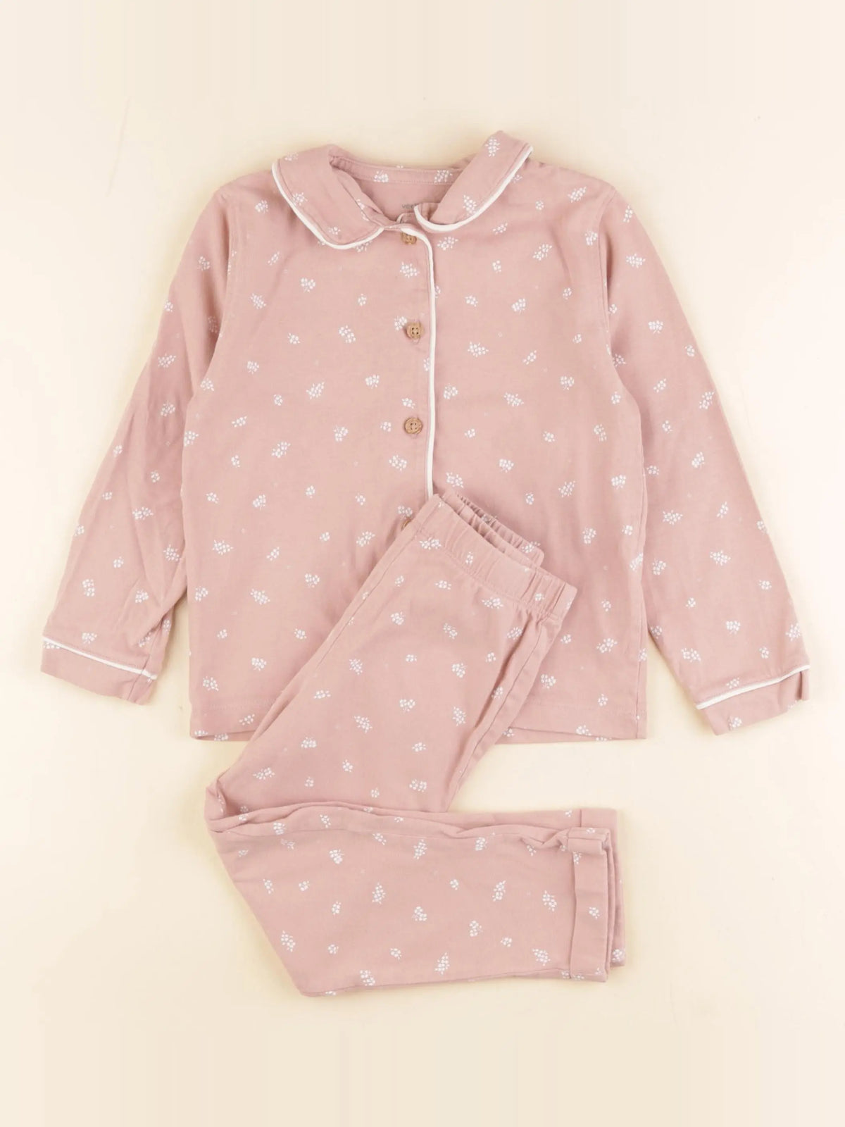 Vertbaudet - pyjama coton rose - 4 ans