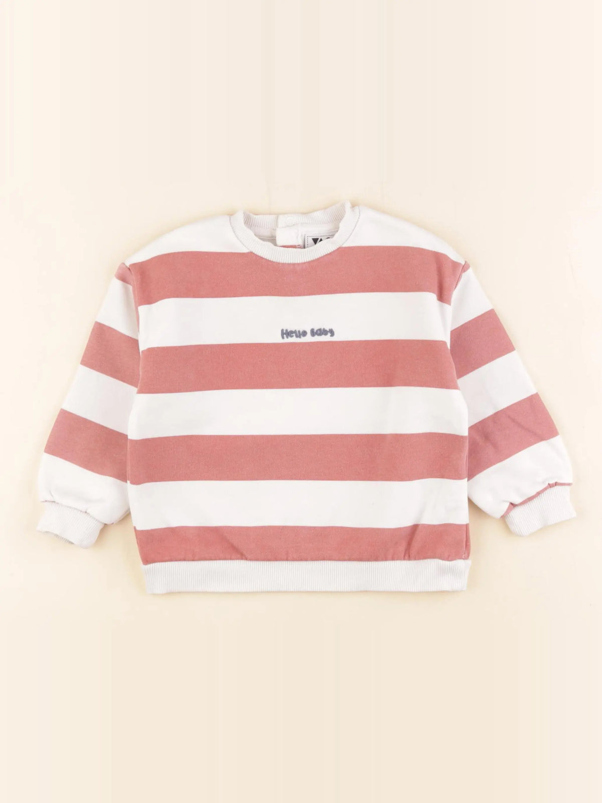 Tape à l'oeil - sweat blanc, rose - 2 ans