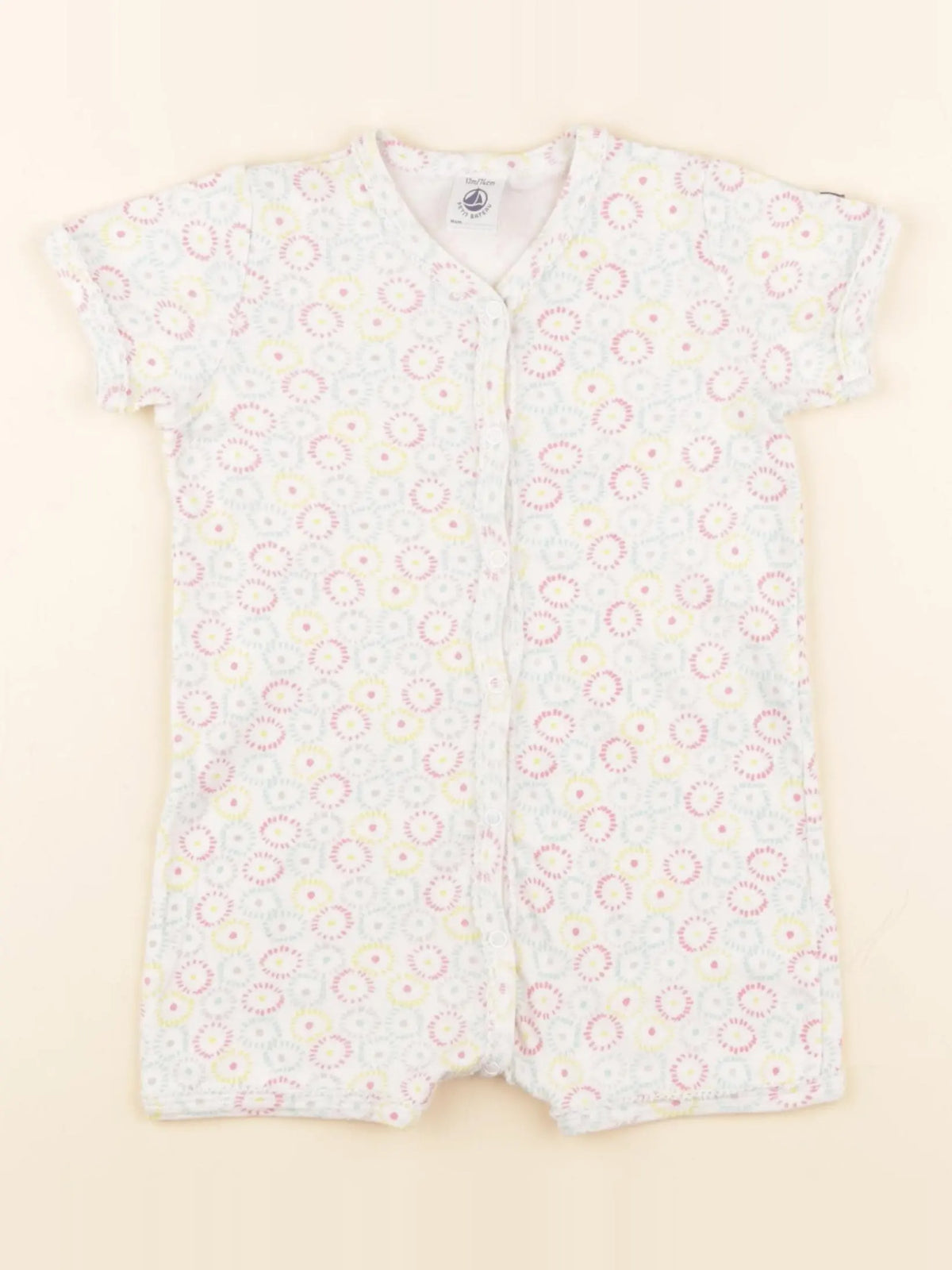 Petit Bateau - pyjama coton beige - 12 mois