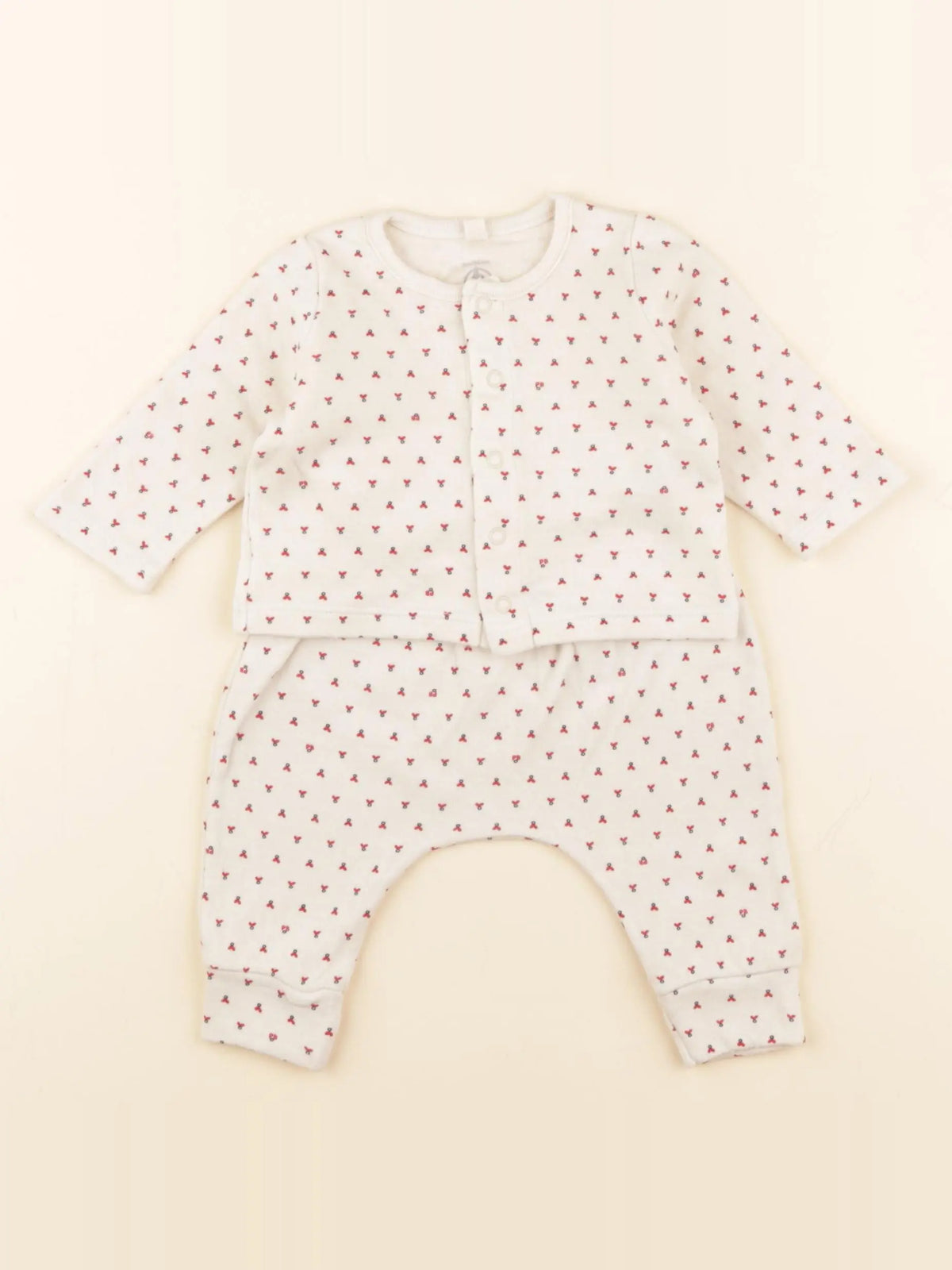Petit Bateau - ensemble beige - 3 mois