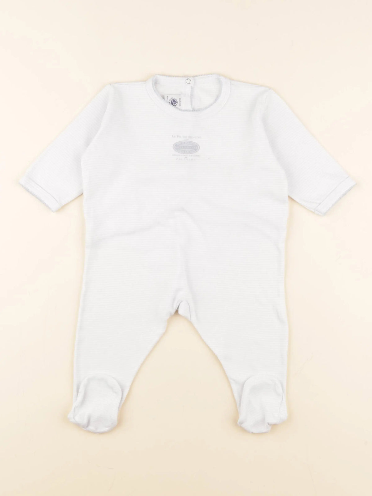 Petit Bateau - pyjama coton bleu - 6 mois