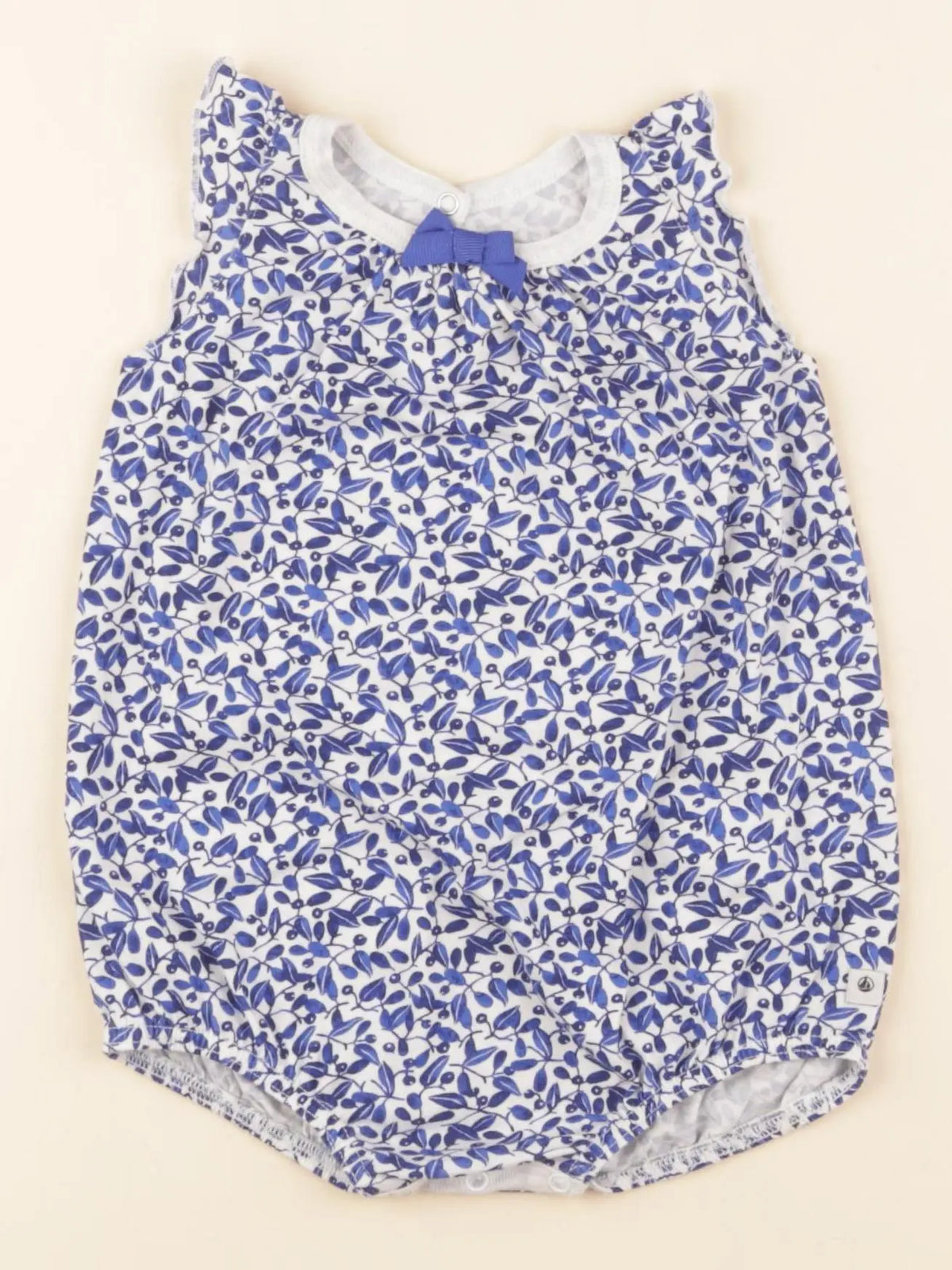 Petit Bateau - combinaison bleu - 6 mois